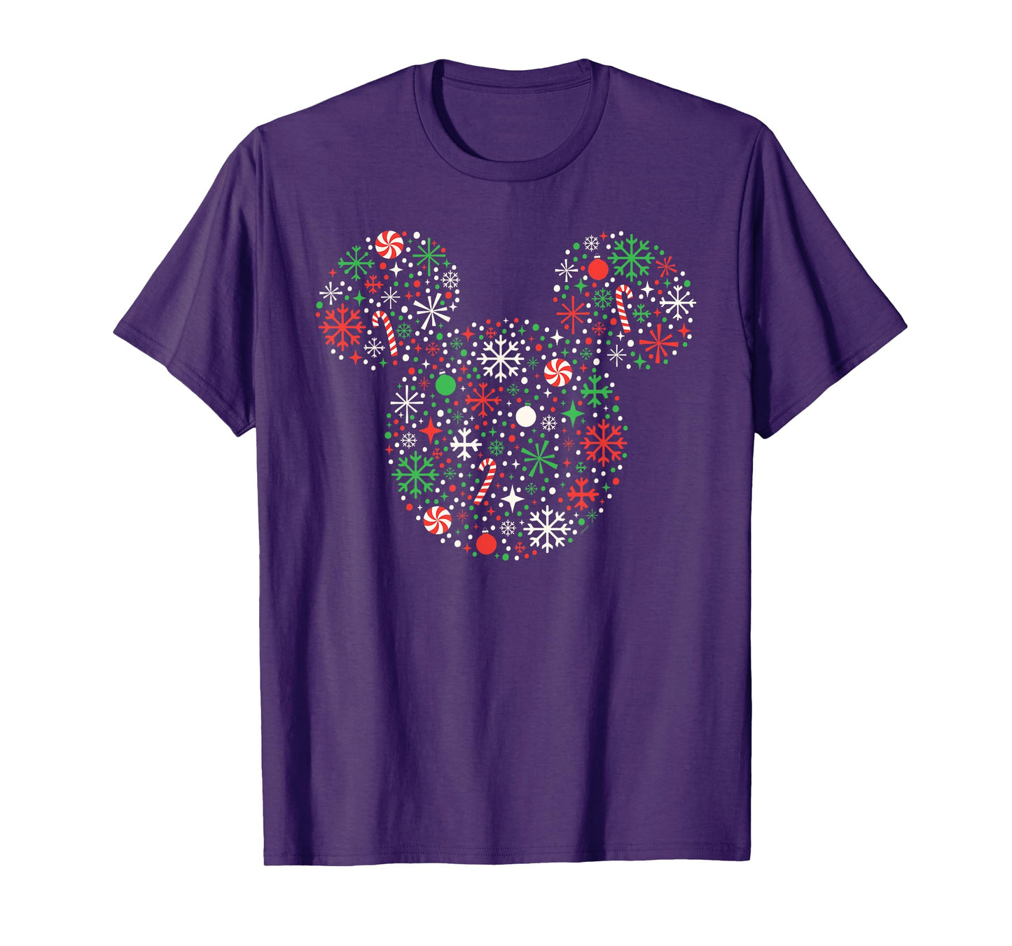 Disney Mickey Mouse Christmas Holiday Festive Filled Icon T-Shirt