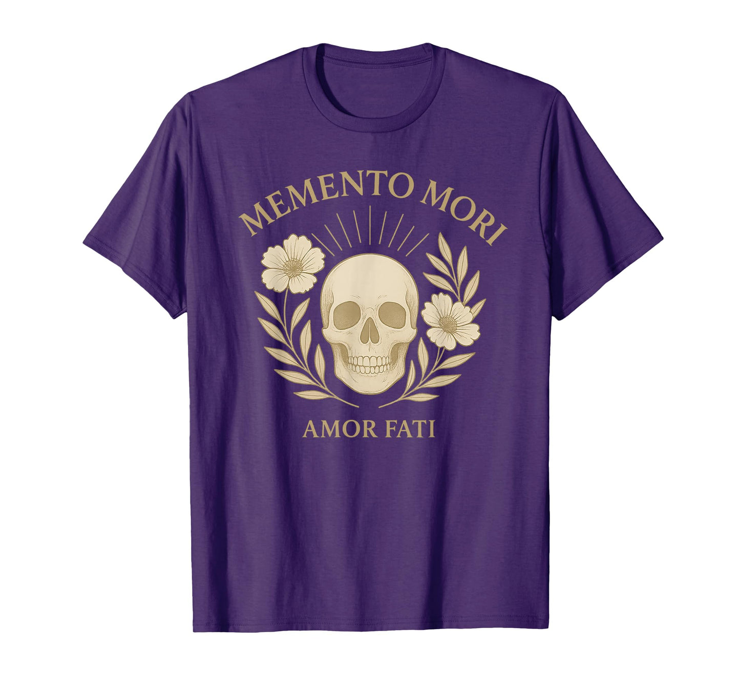 Memento Mori Amor Fati Latin Stoic Quote T-Shirt