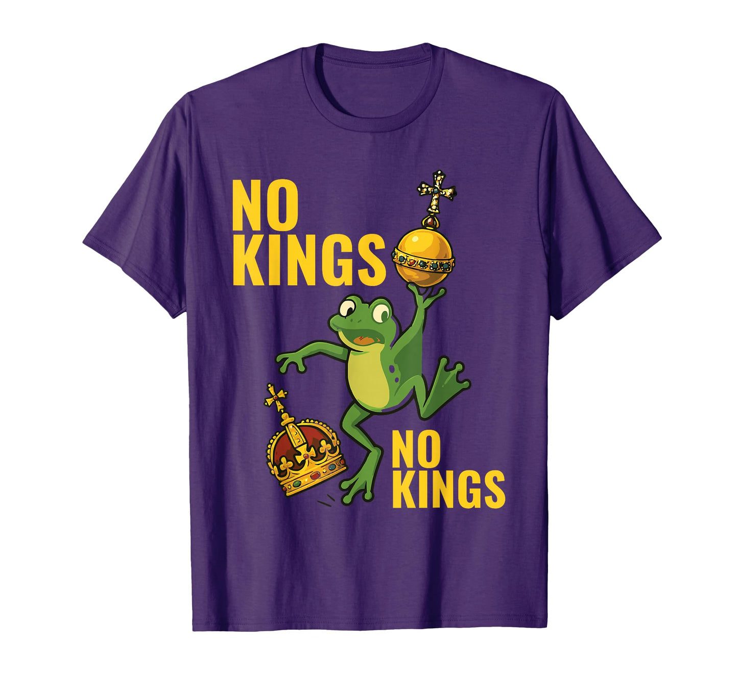 Funny Frog No Kings Freedom Portland Design T-Shirt