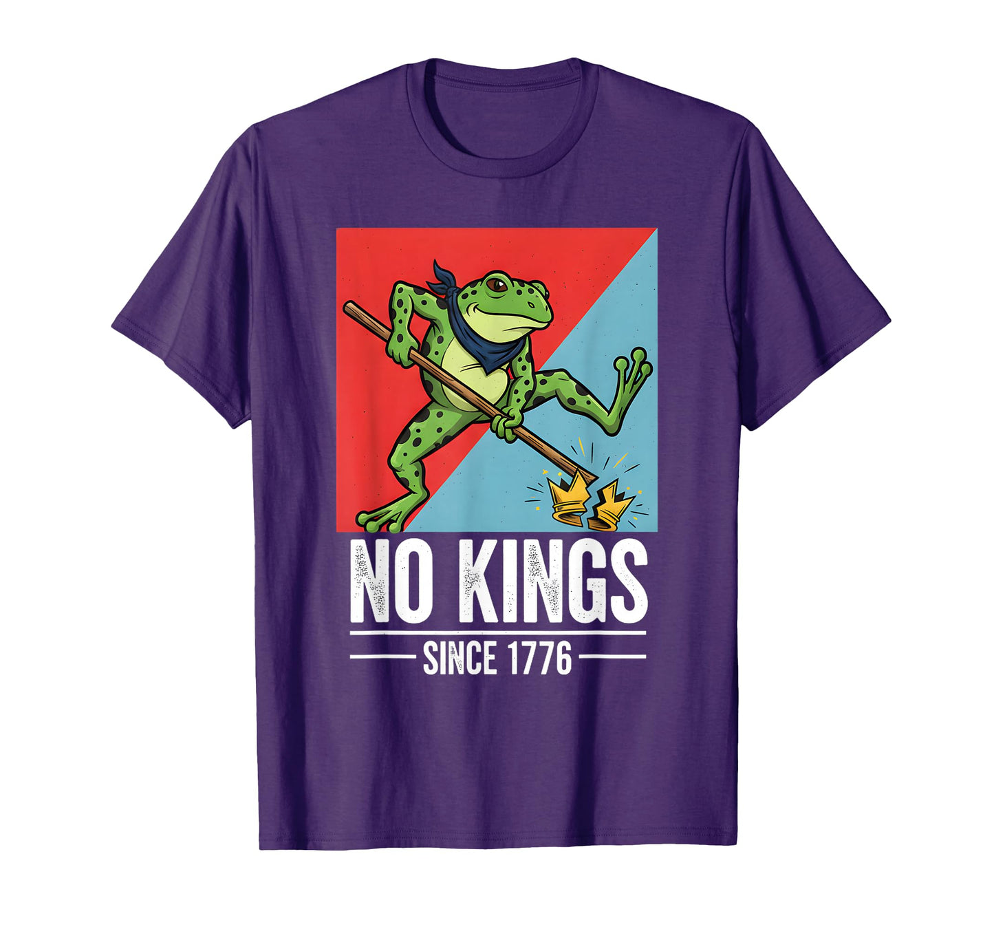 Frog No Kings in America Funny T-Shirt