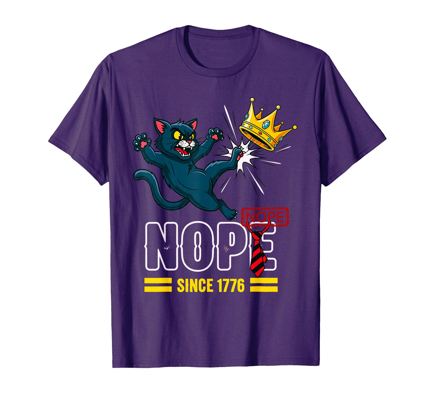 No Kings Since 1776 Angry Black Cat Funny October 18 T-Shirt
