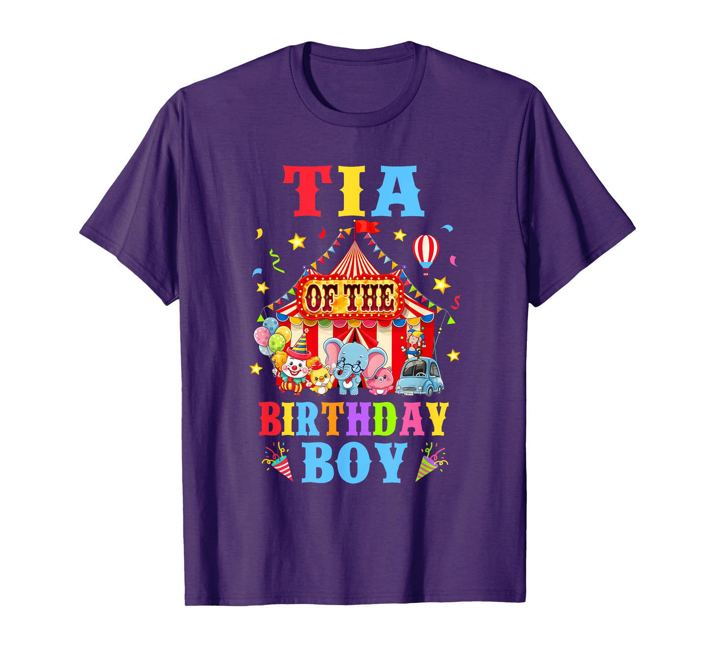 Tia Of The Birthday For Boy Circus Carnival Theme Party T-Shirt