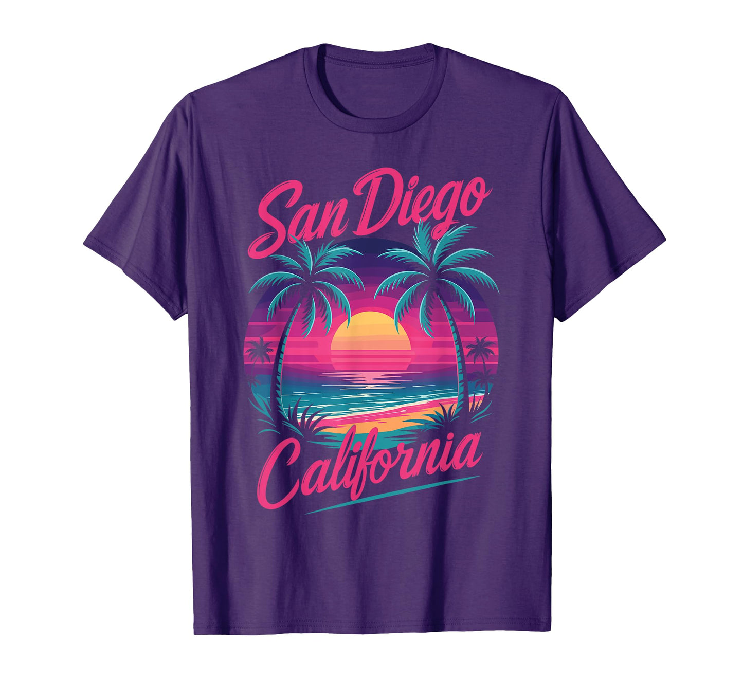 San Diego California Retro Vintage Sunset T-Shirt