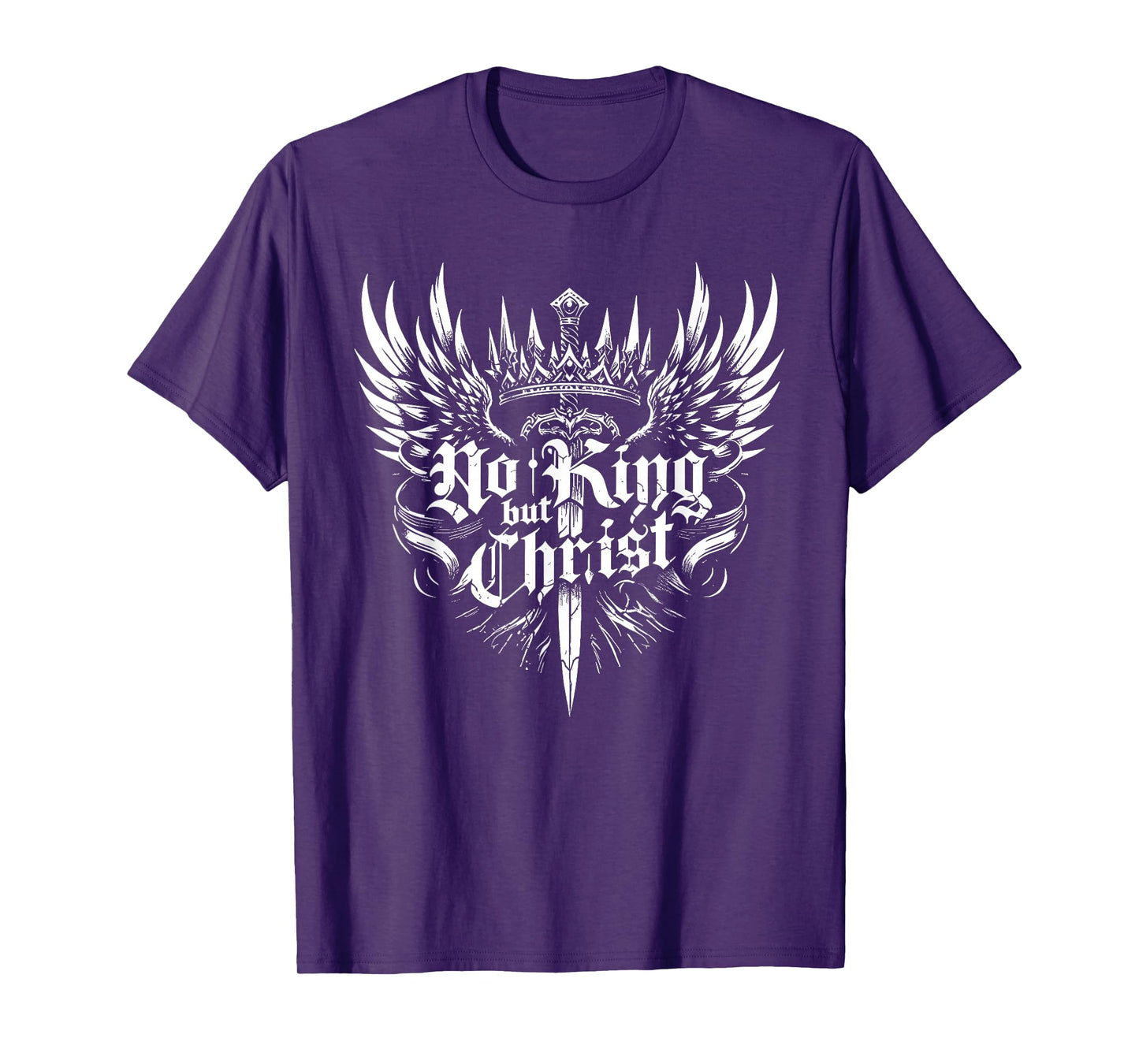 No King But Christ Christian Faith Jesus Religious T-Shirt