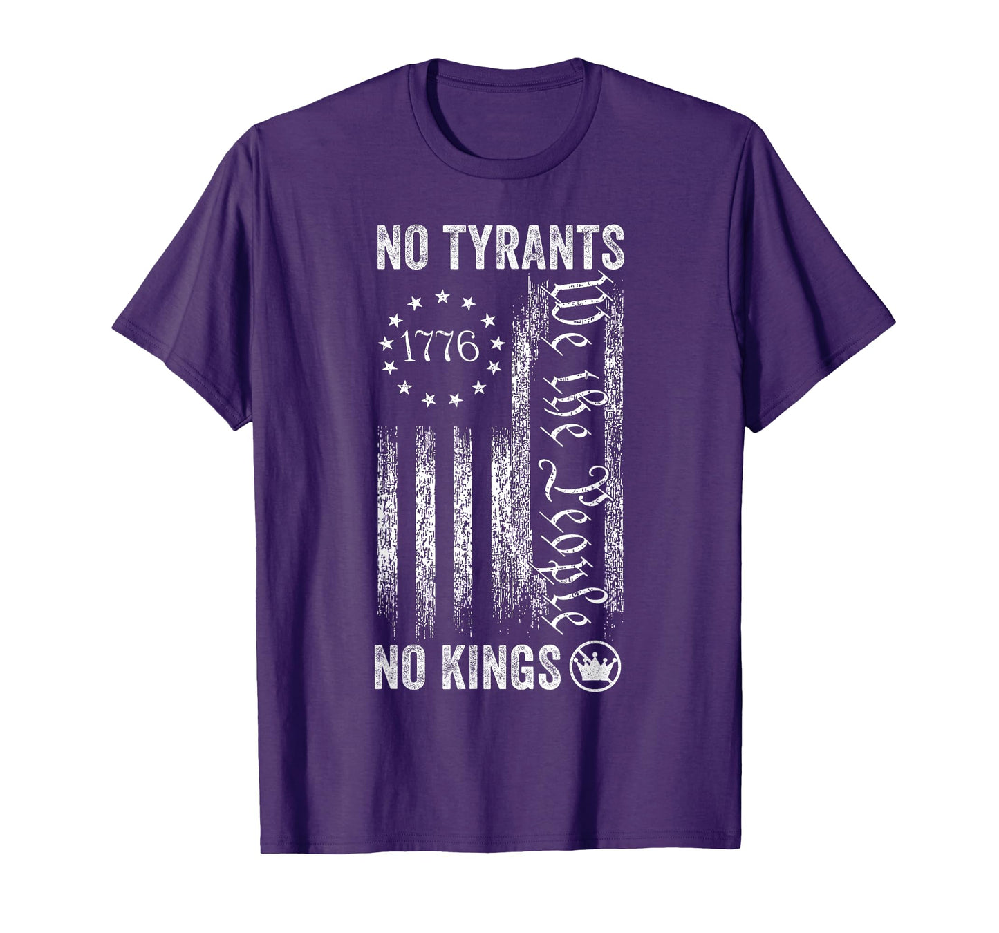 No Kings America Vintage Flag No Kings Day T-Shirt