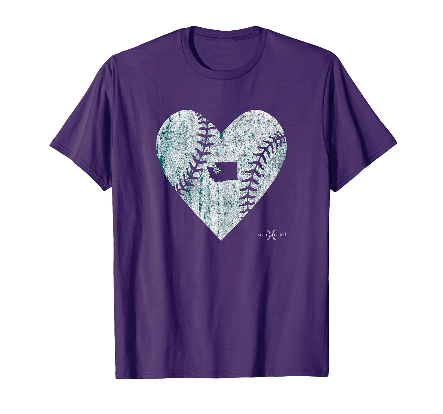 Vintage Seattle Baseball Heart T-Shirt