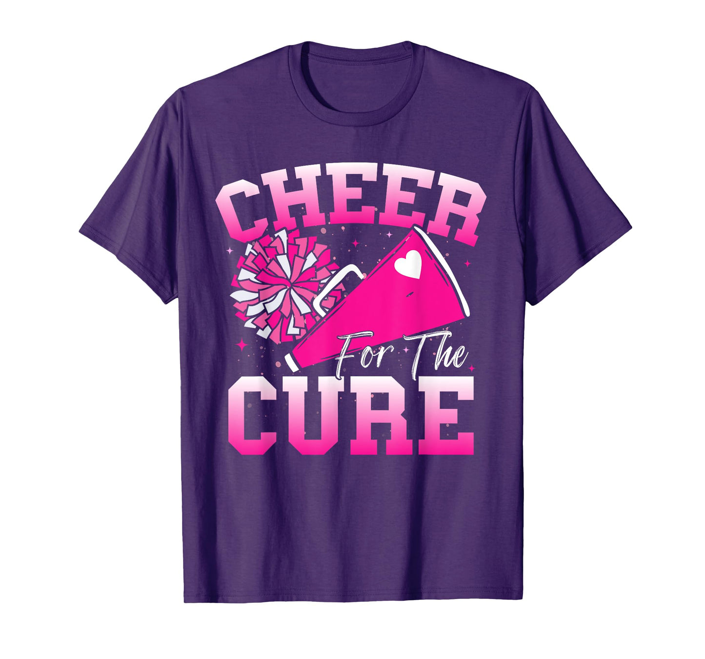 Cheer For The Cure Sport Breast Cancer Awareness Cheerleader T-Shirt