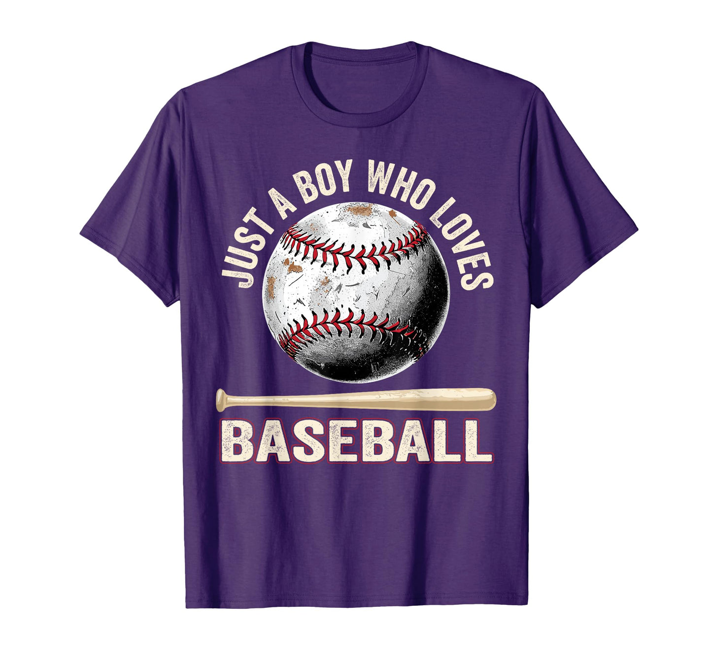 Just A Boy Who Loves Baseball Funny Fan Baseball Player T-Shirt