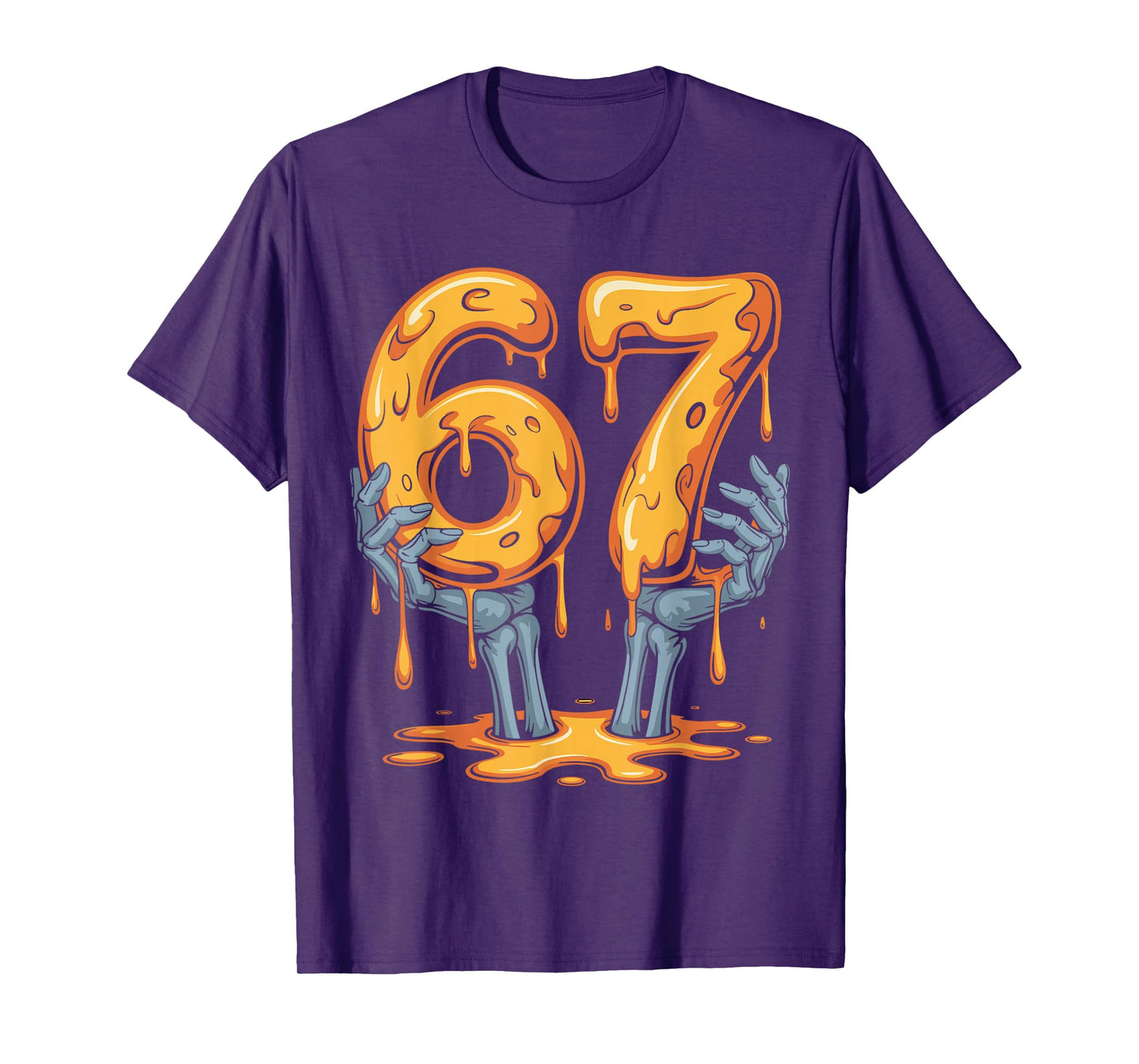 67 Drip Funny Skeleton Halloween 67 Meme Ice Cream for Kids T-Shirt