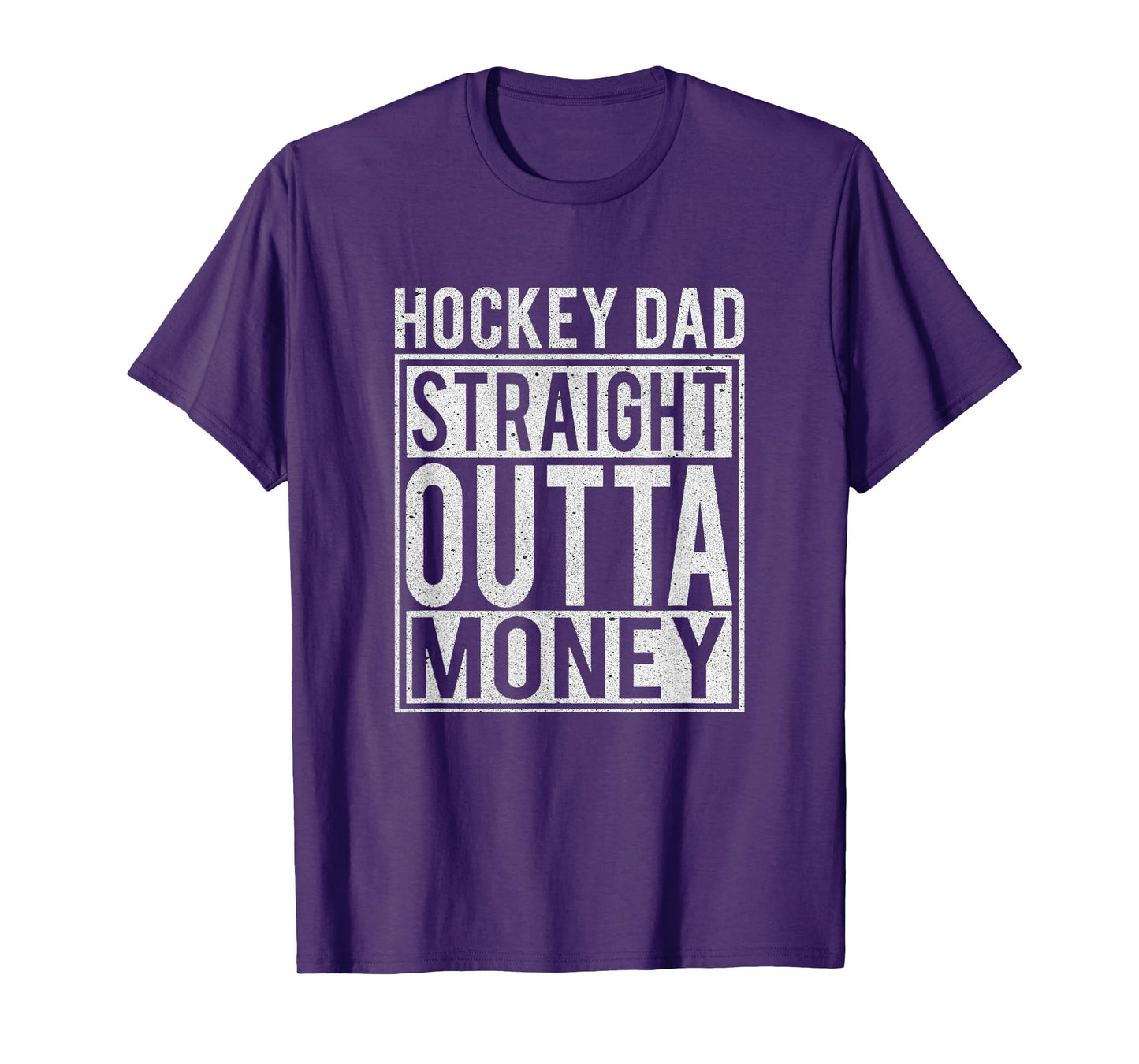 Hockey Dad Straight Outta Money T-Shirt I Funny Hockey Gift T-Shirt
