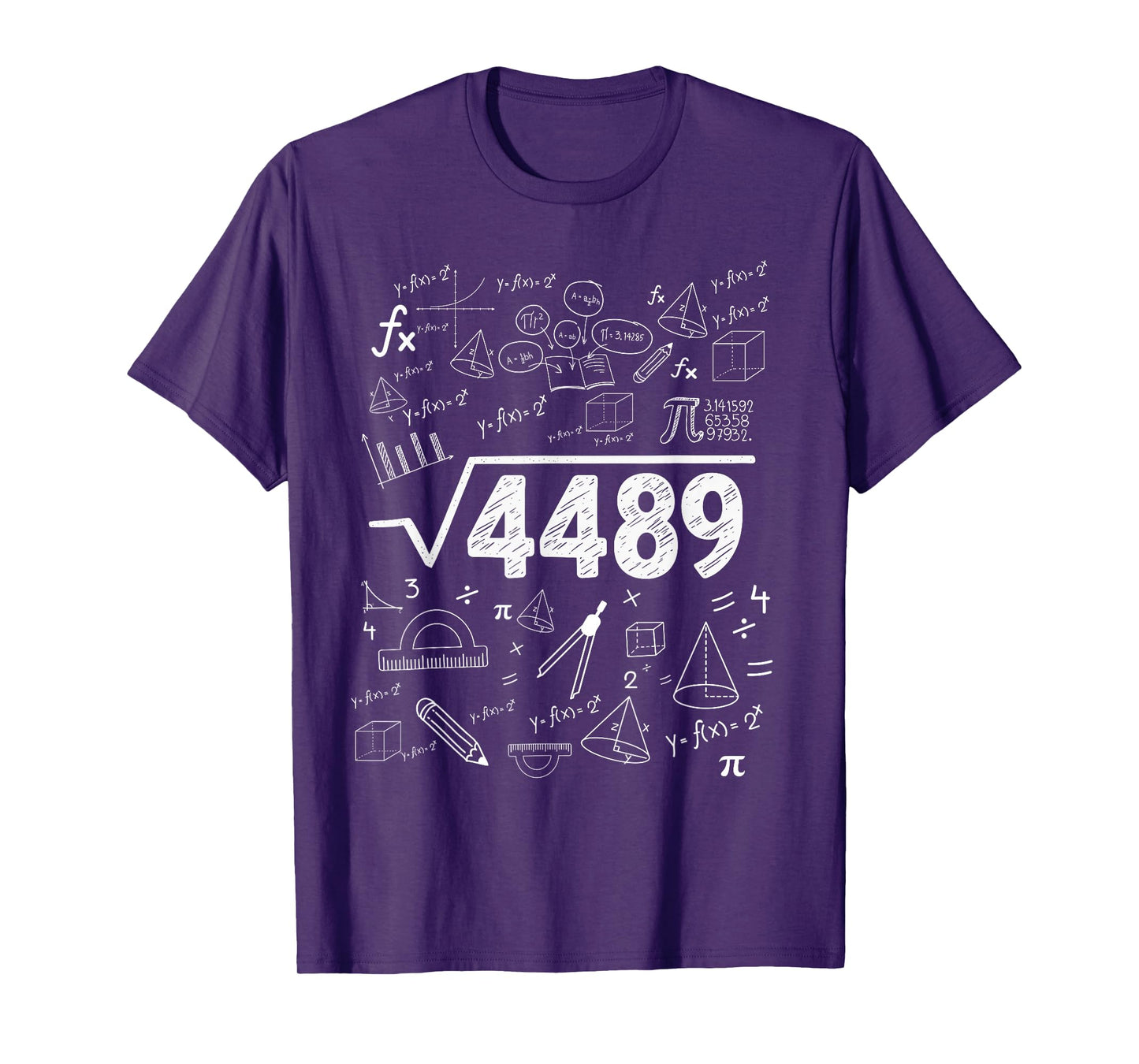 67 Meme Square Root 4489 Slang Funny Six Seven Math Teacher T-Shirt
