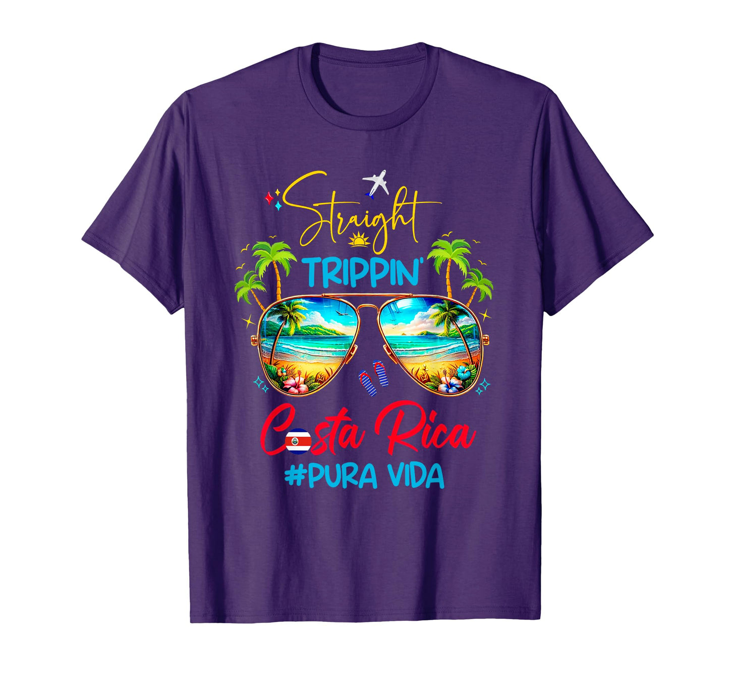 Straight Trippin Costa Rica Summer Vacation Pura Vida Beach T-Shirt