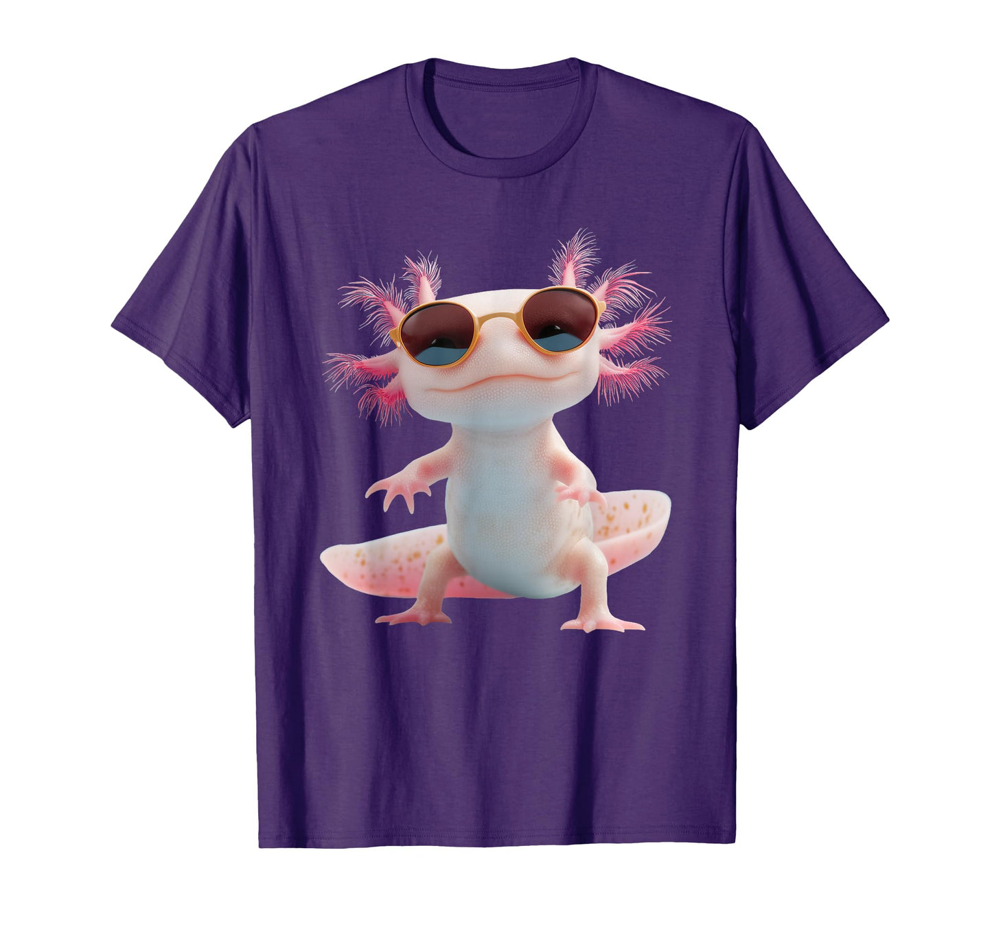 Axolotl Wearing Sunglasses Kawaii Funny Graphic T-Shirt