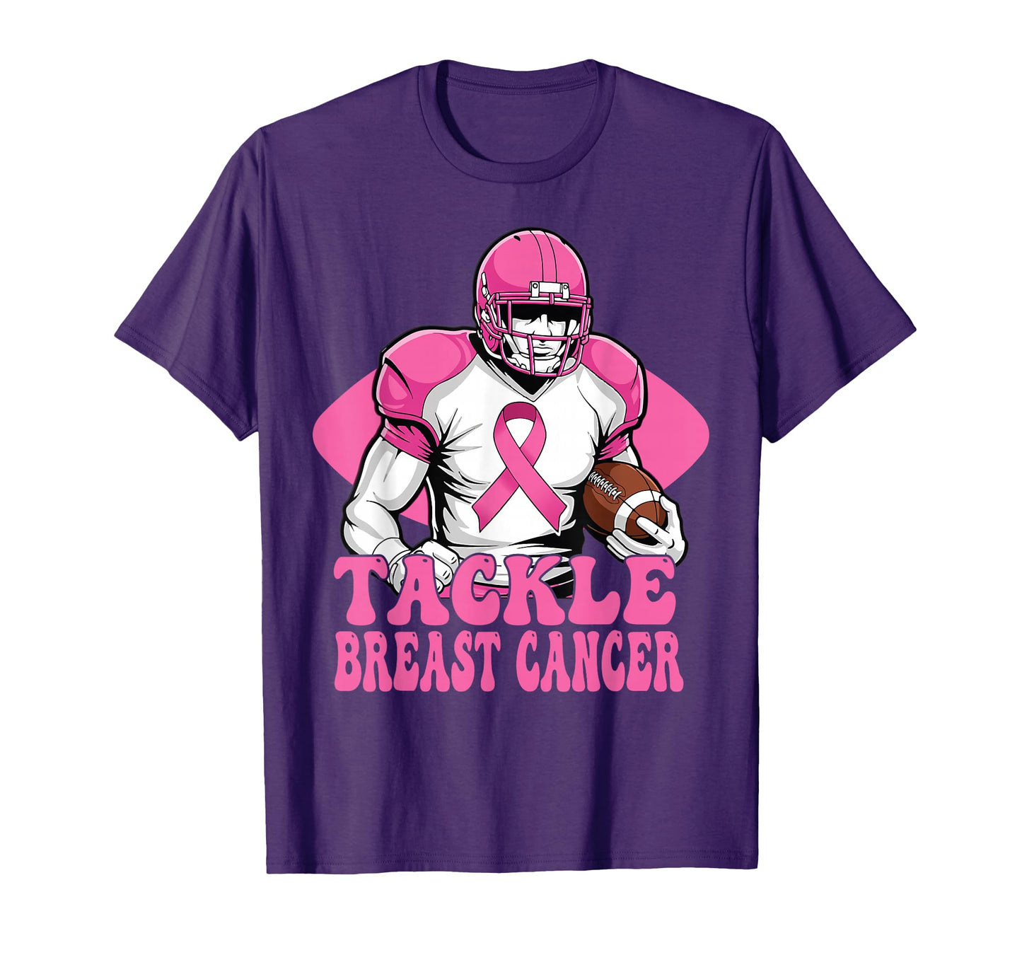 Tackle Breast Cancer Awareness American Football Women Kids T-Shirt