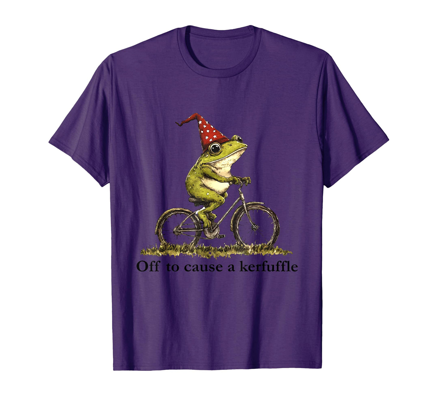 Off to Cause A Kerfuffle Frog Funny Weirdcore Sayings Unique T-Shirt