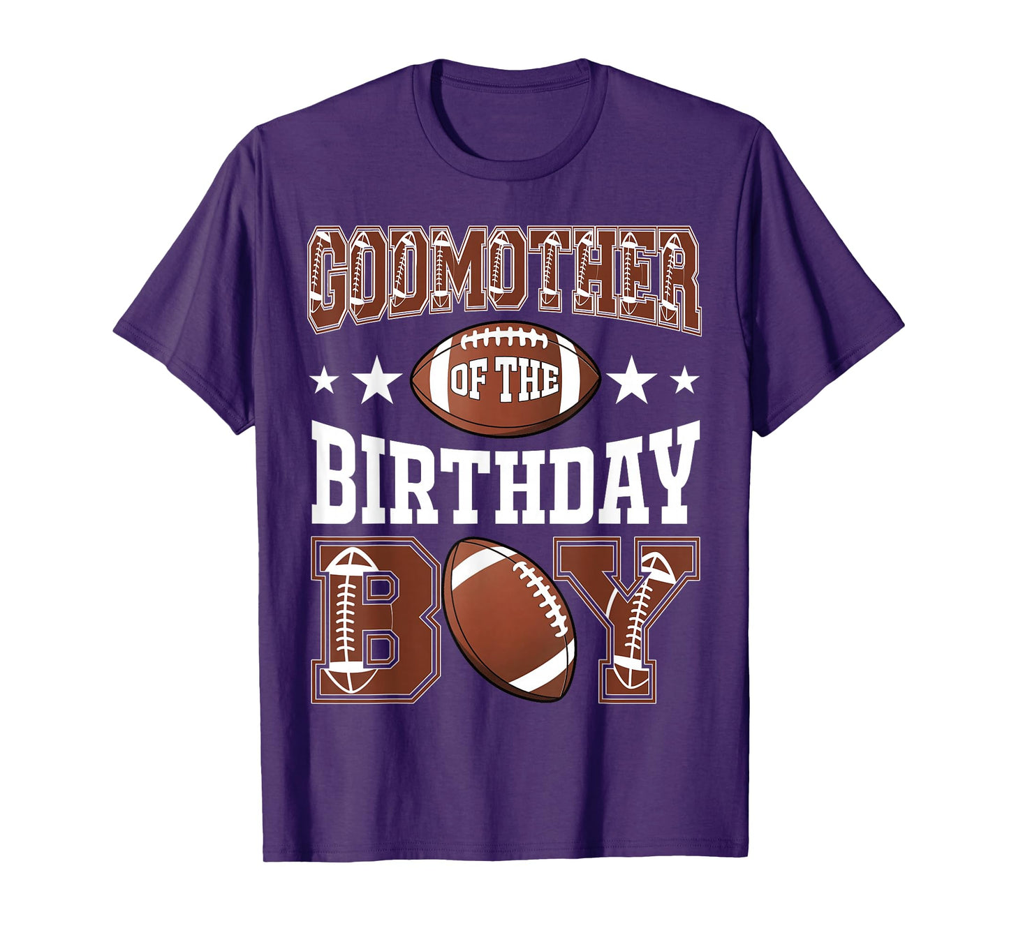 GodMother Of The Birthday Boy Football Game Day T-Shirt