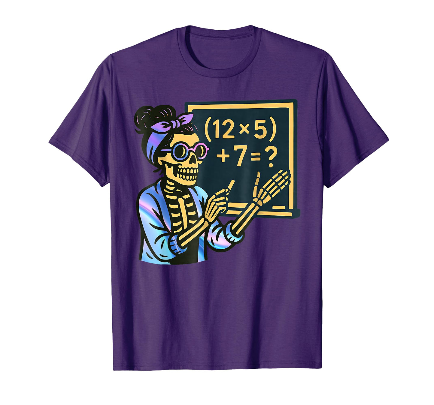 Halloween Teacher Six Seven Meme 6 7 Skeleton Spooky Costume T-Shirt