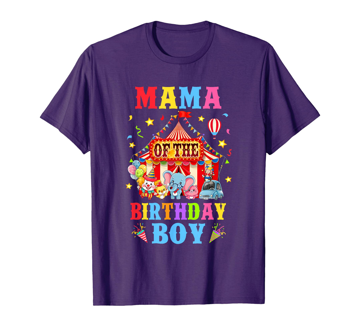 Mama Of The Birthday For Boy Circus Carnival Theme Party T-Shirt