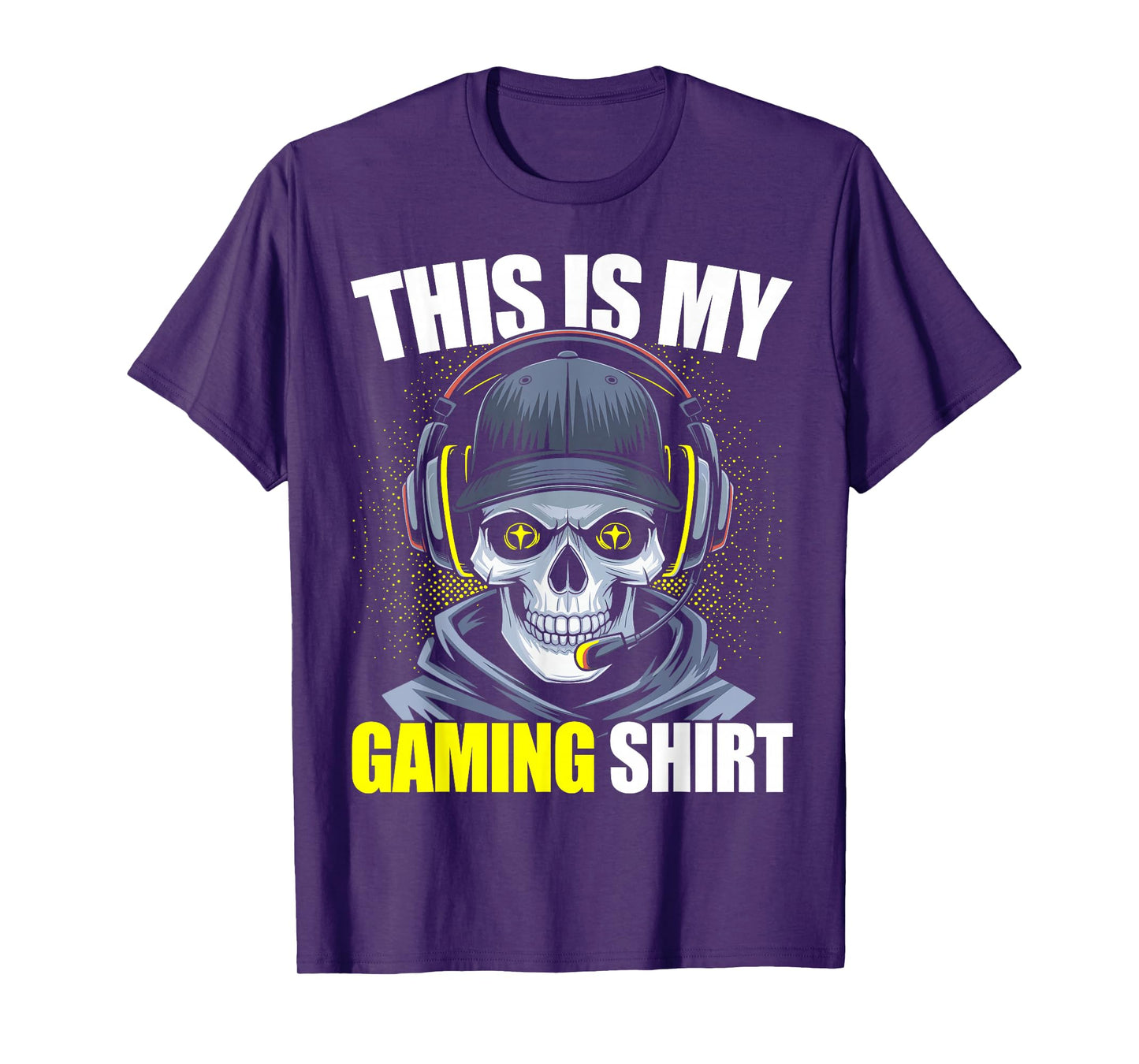 Cool Gamer Skeleton Gaming Video Games Unisex-Child Classic Fit Black Gaming T-Shirt