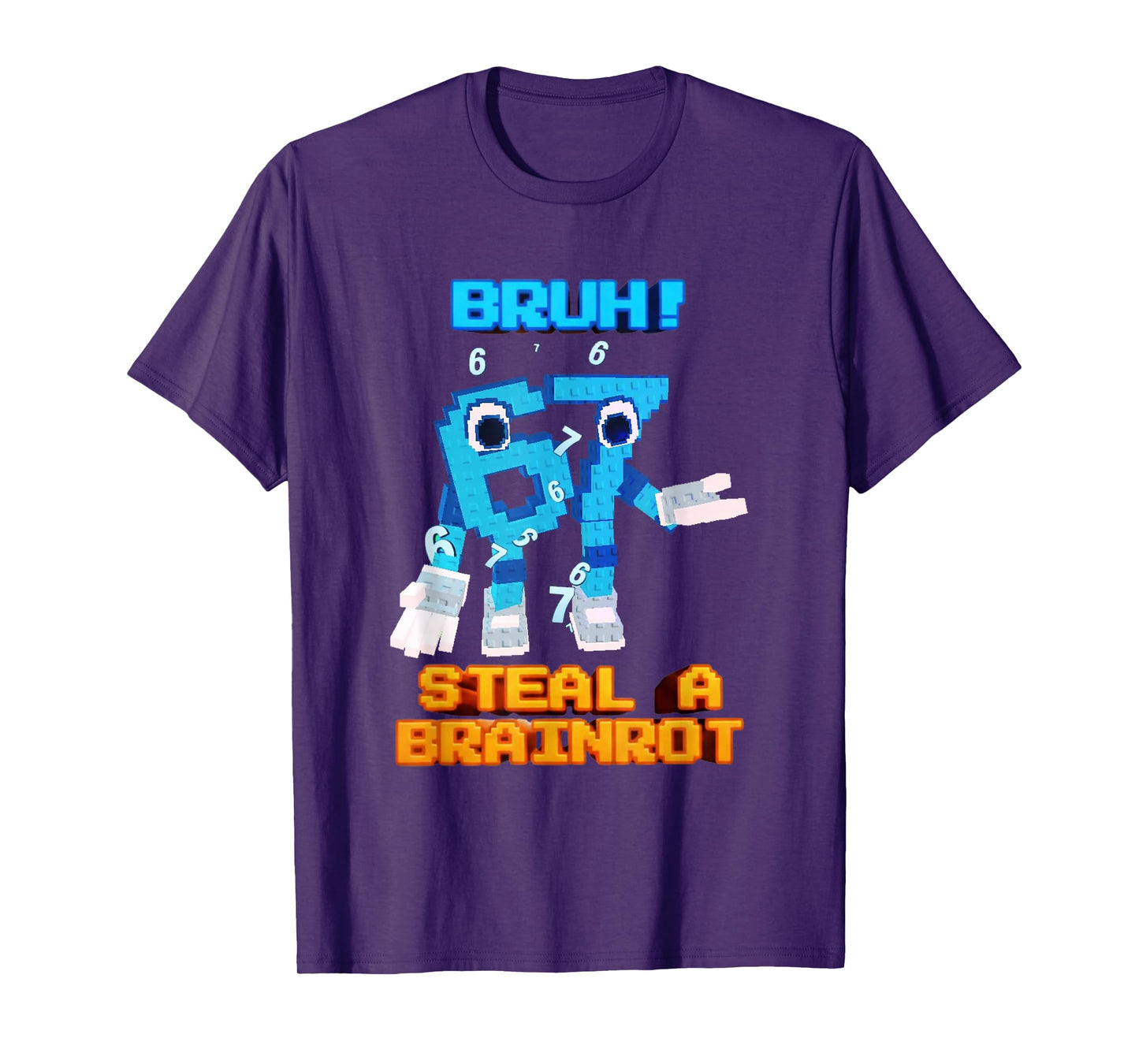 67 Six Seven 6-7 - Funny Steal Brainrot Kids Gaming Meme T-Shirt