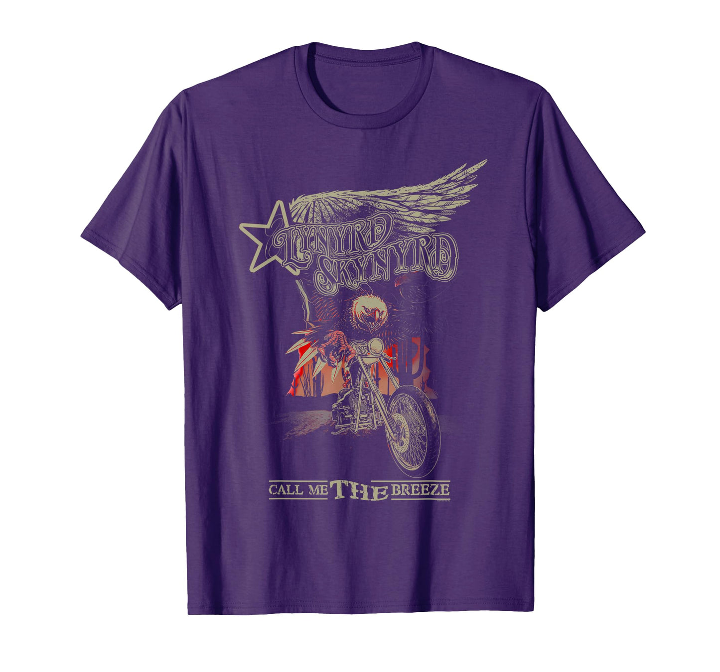 Lynyrd Skynyrd Call Me Breeze Biker Eagle Classic Rock Retro T-Shirt