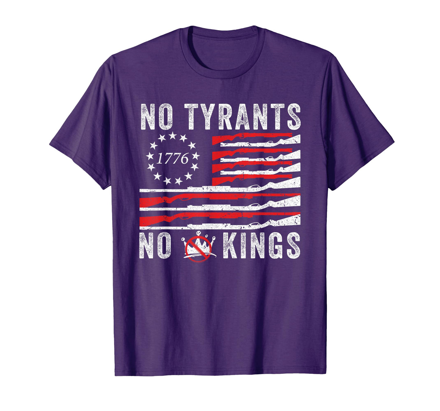 No Tyrants No Kings Liberty 1776 Patriotic T-Shirt