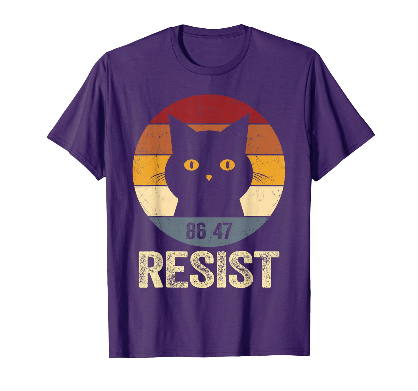 Resist Anti Trump Tee Retro Resist Anti Trump Cat 86 47 T-Shirt