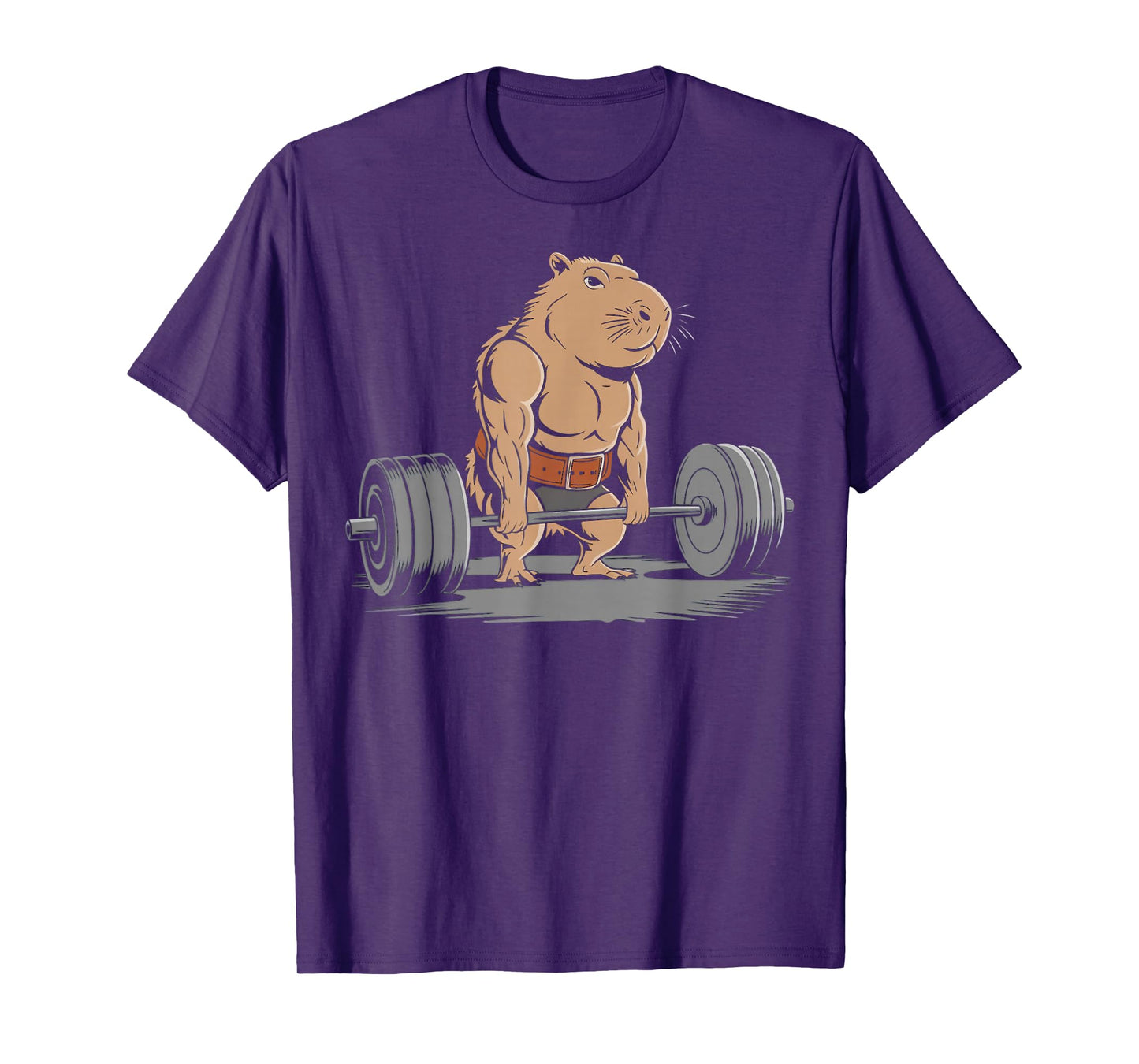 Gym Capybara Weightlifting Rodent Animals Kawaii Capybara T-Shirt