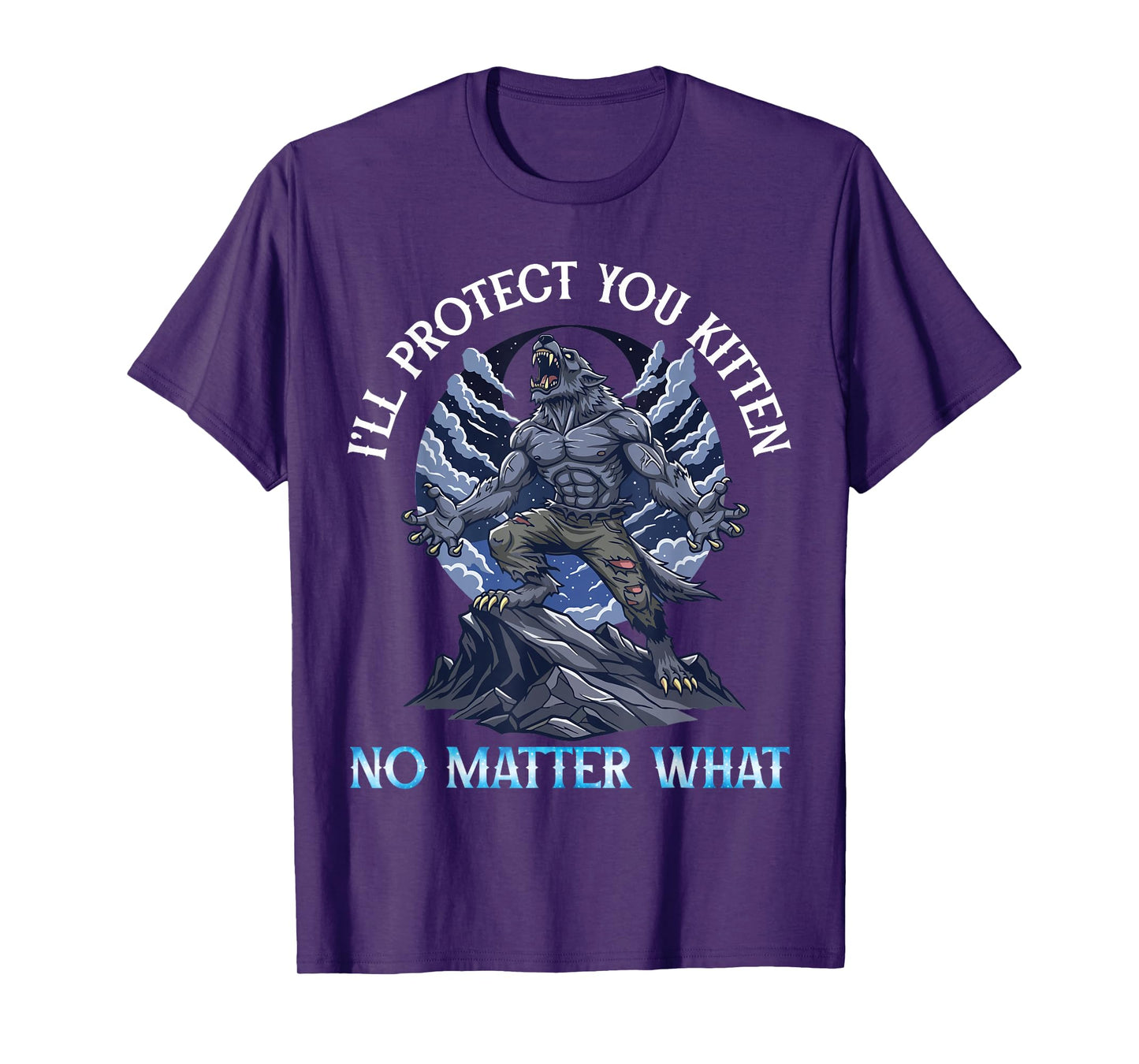 I’ll Protect You Kitten No Matter What Werewolf Halloween T-Shirt