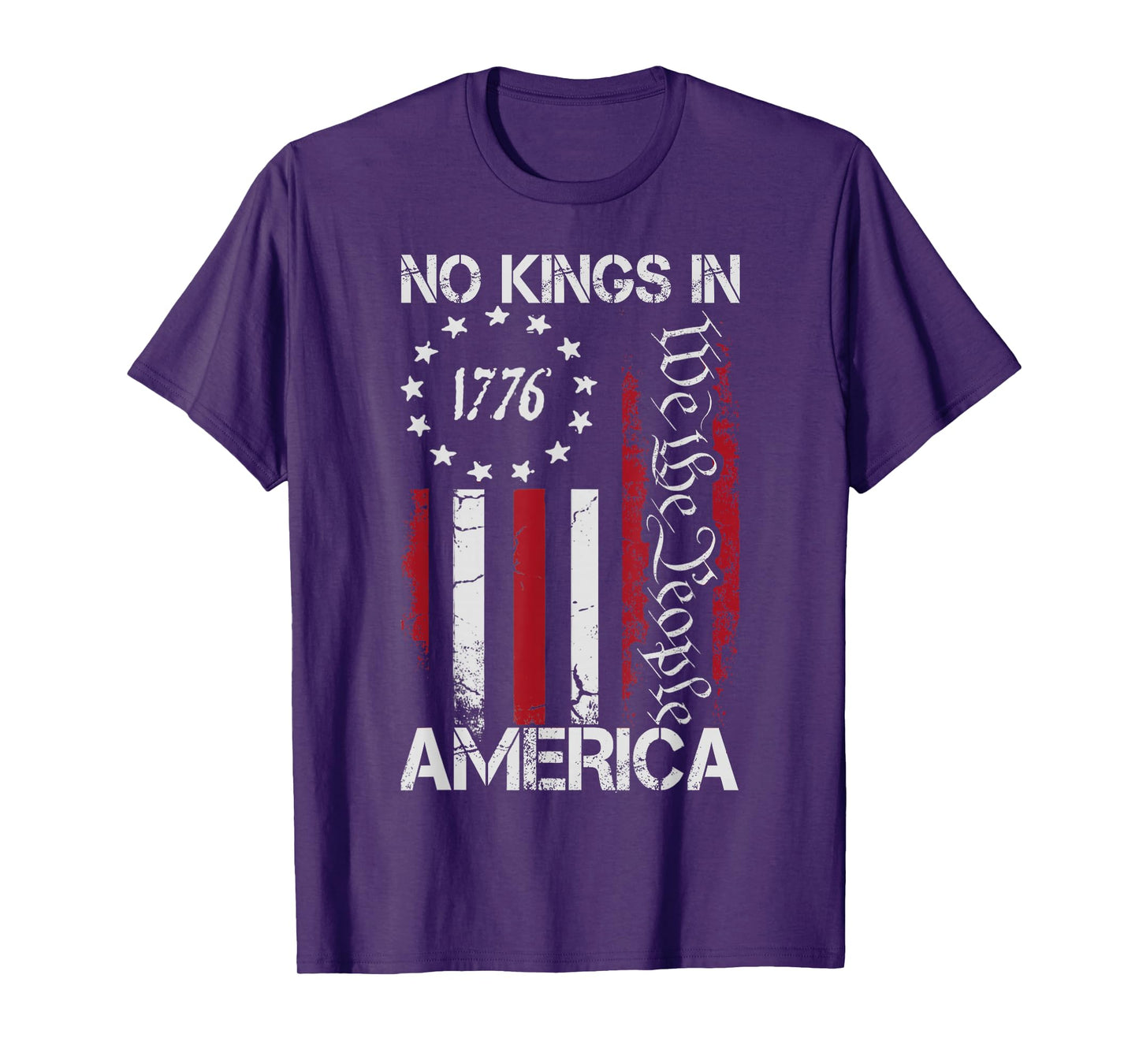 No Kings Shirt Vintage America Flag 1776 October 18 T-Shirt