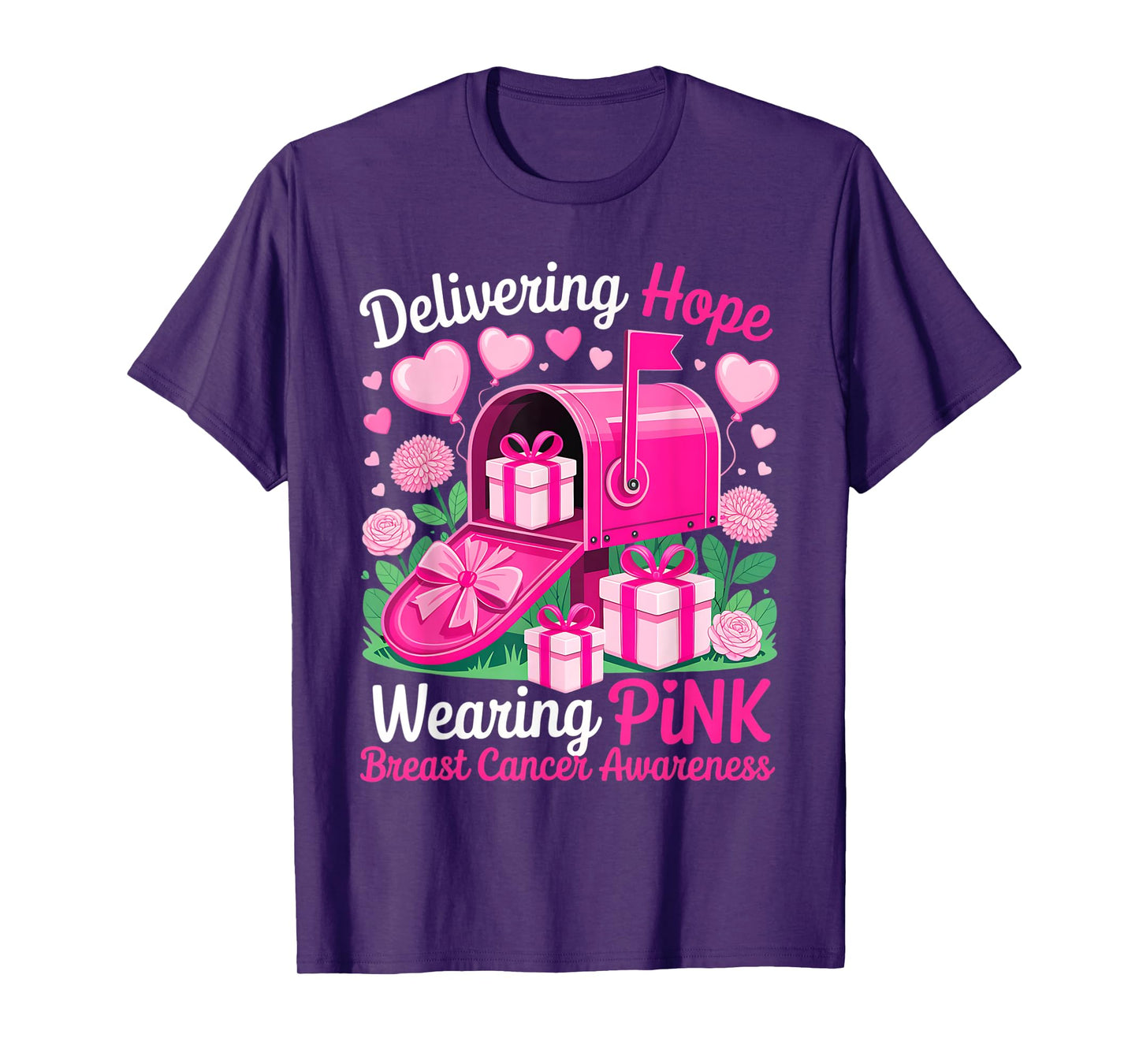 Postal Worker Breast Cancer Awareness October We Wear Pink T-Shirt