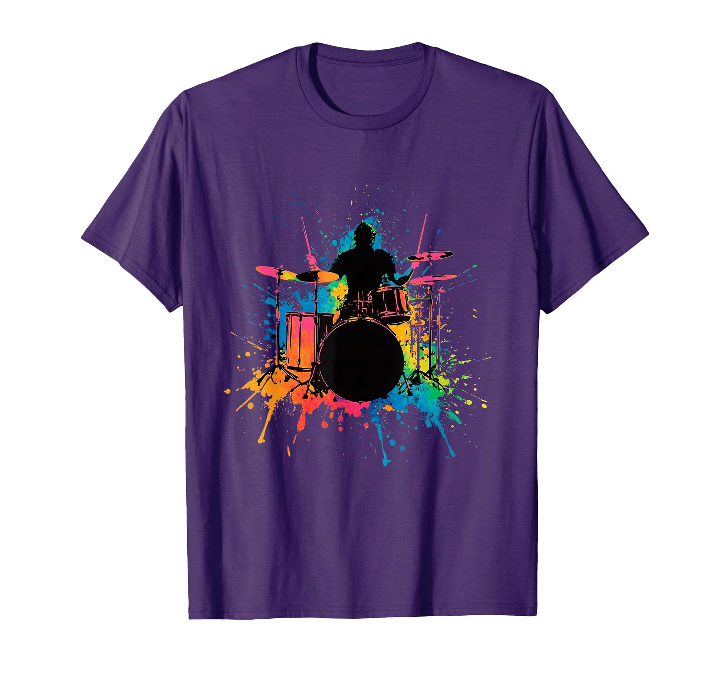 Drummer Colorful Drums Drumming Music Lover T-Shirt