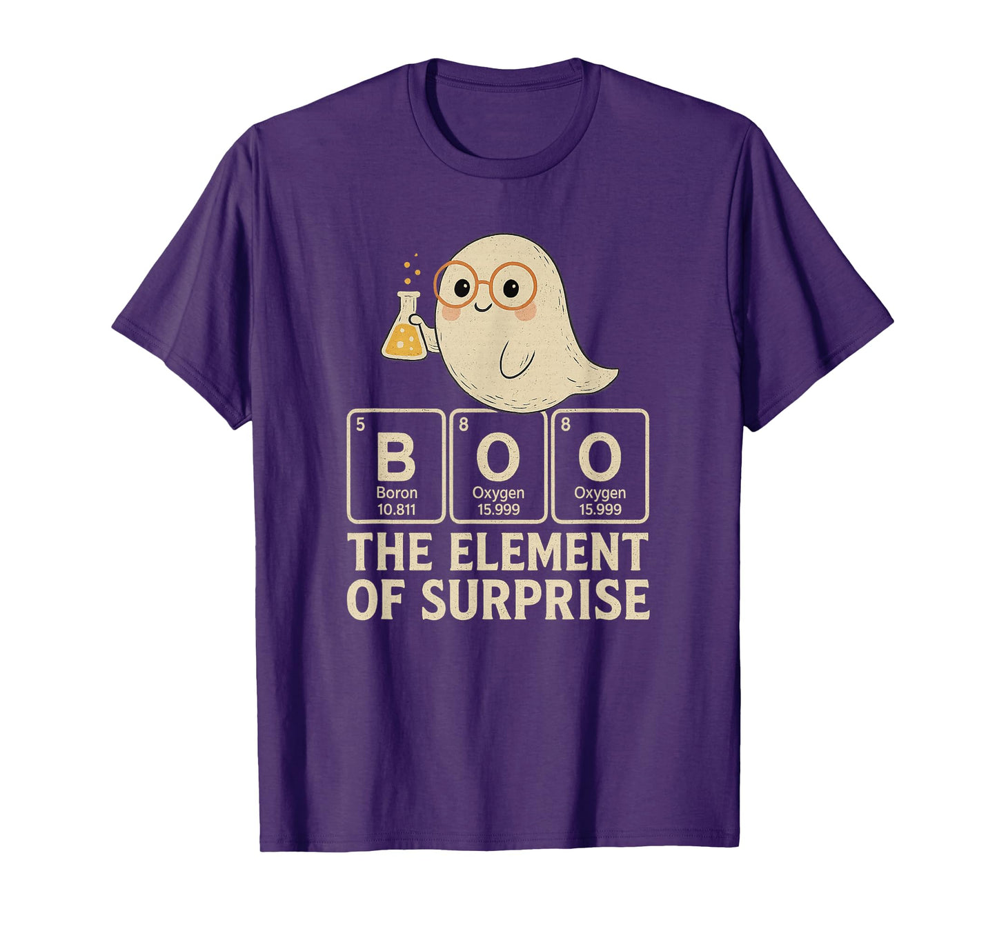 Chemistry Boo The Element of Surprise Cute Chemist Halloween T-Shirt
