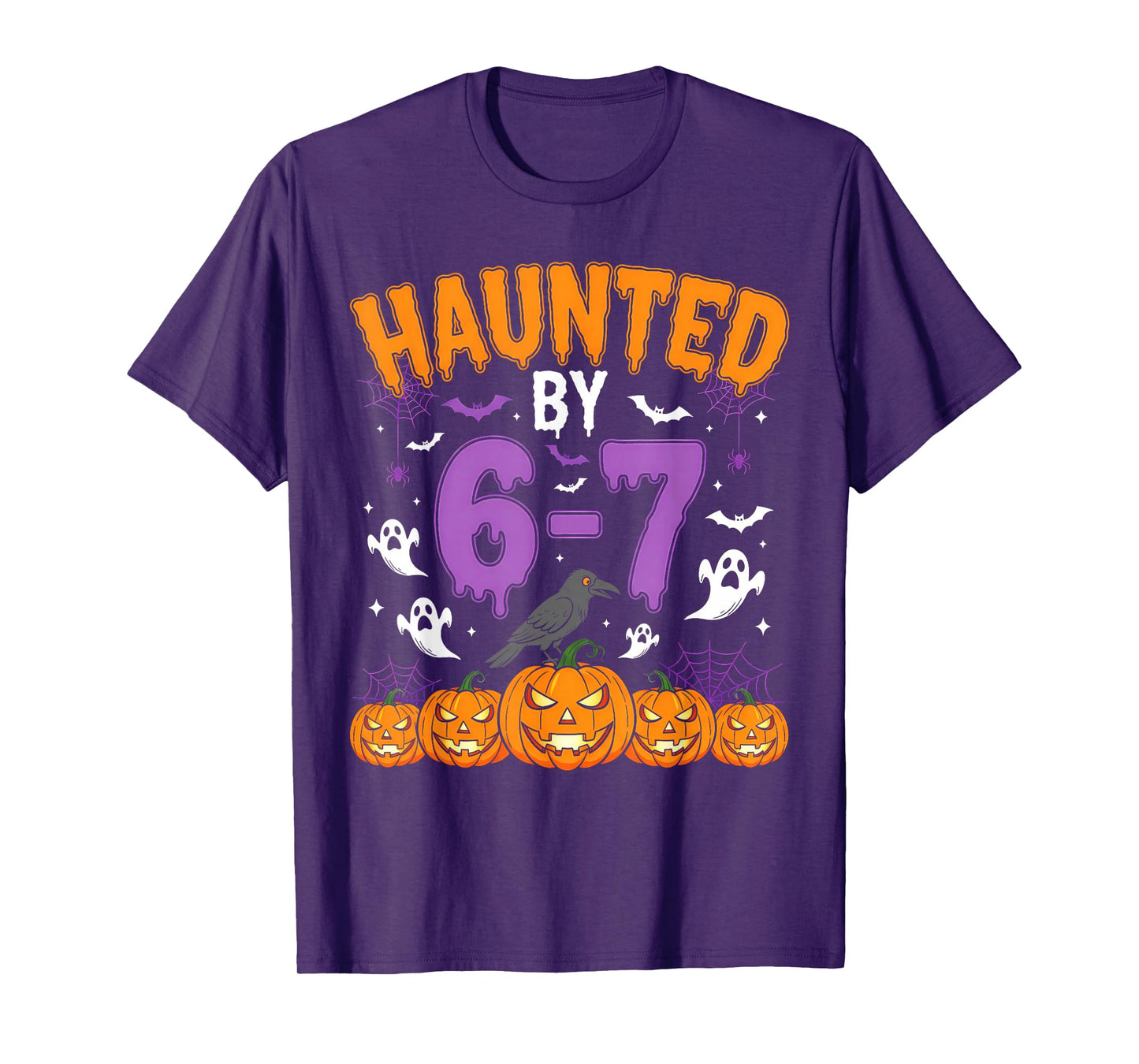 Haunted by 67 Funny Halloween Novelty Costume Meme Six Seven T-Shirt