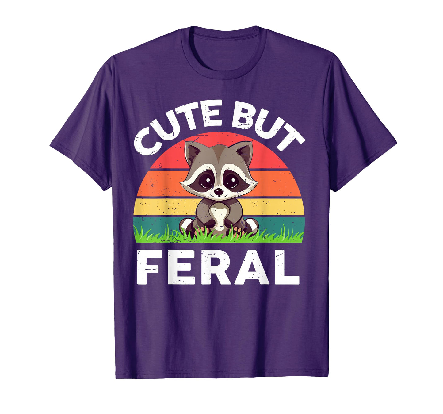 Cute But Feral Raccoon Toddler Boy Funny Raccoon Meme T-Shirt