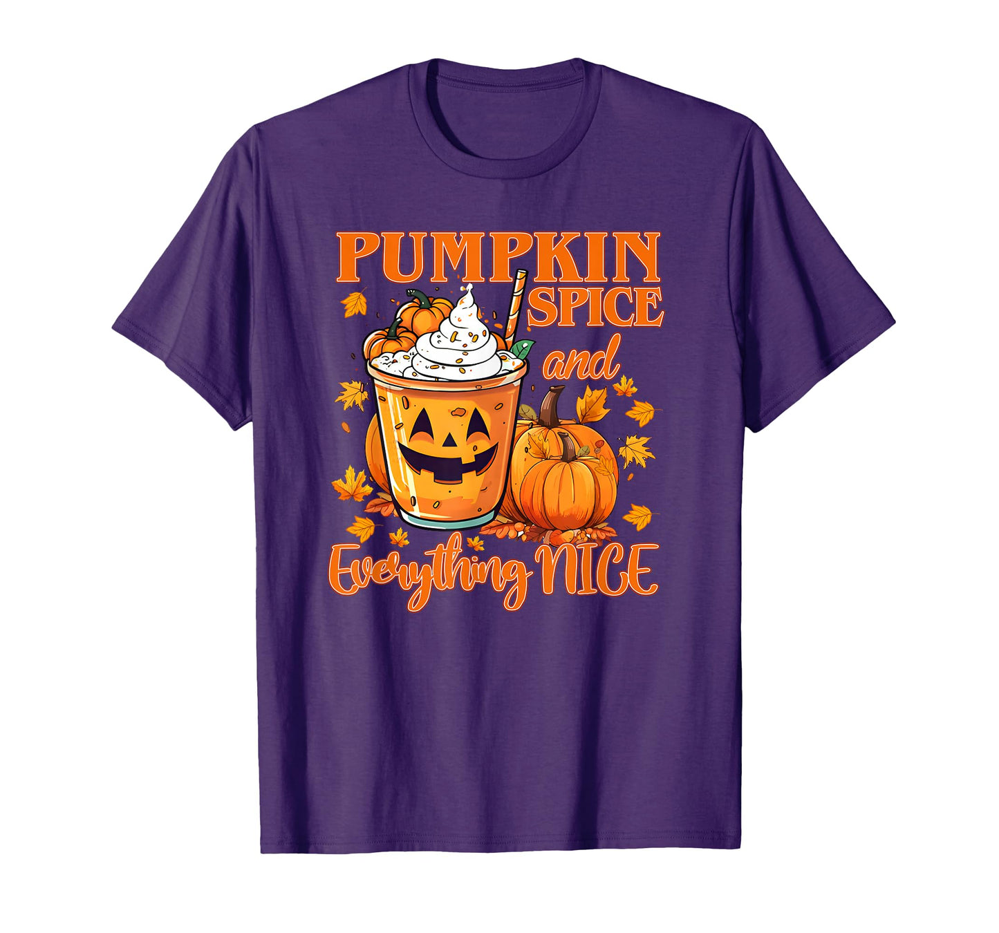 Pumpkin Spice and Everything Nice Fall Coffee Pumpkin T-Shirt