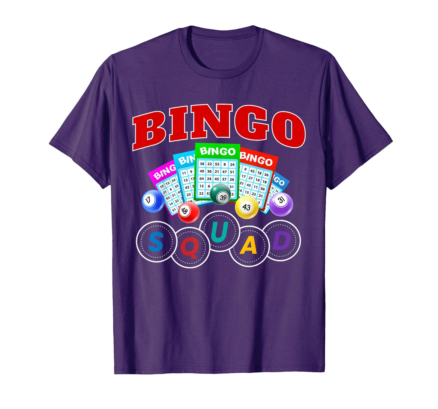 Bingo Squad Funny Game Bingo Party Birthday Family Game T-Shirt