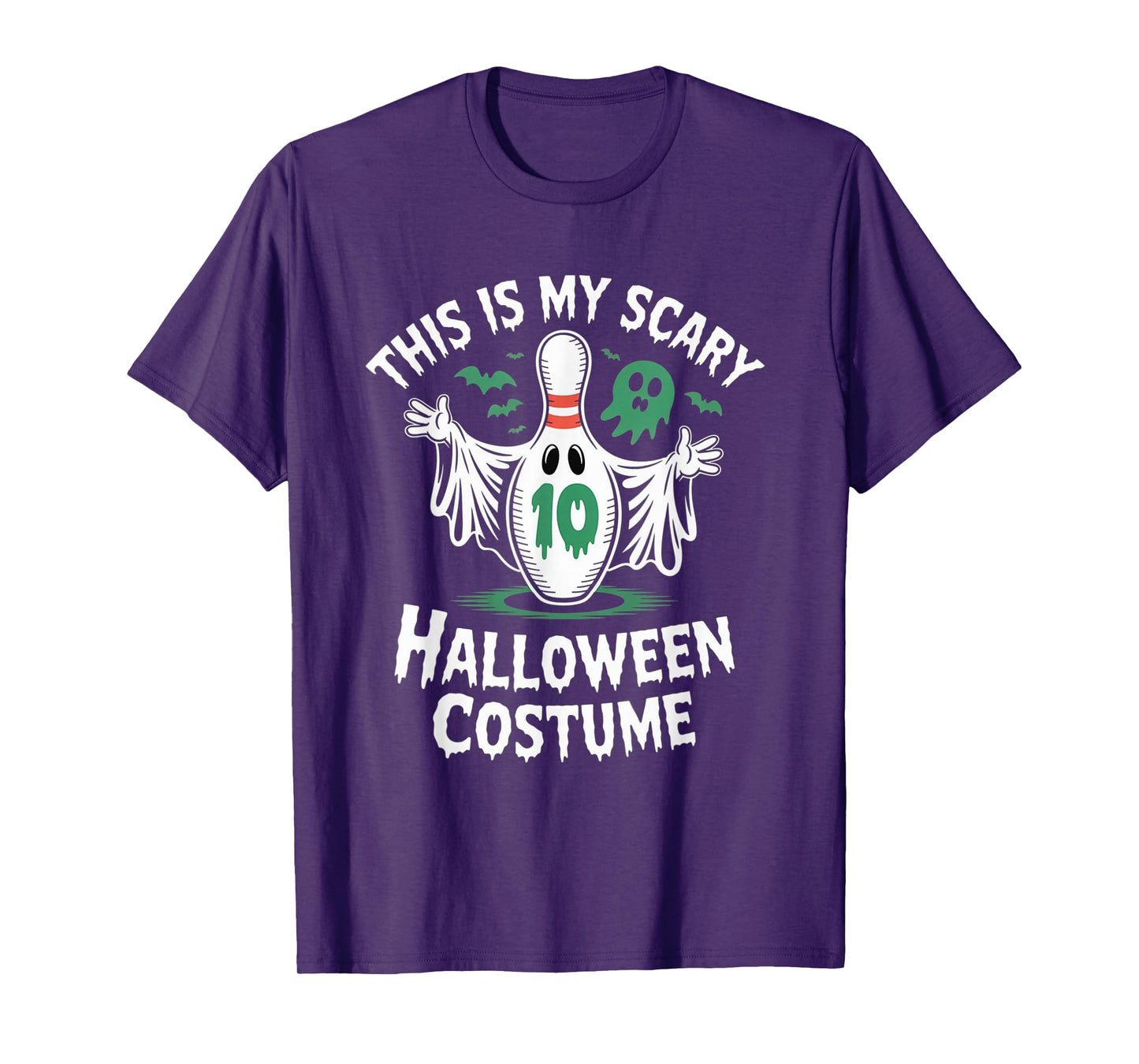 Funny Ghost Bowling League Team Halloween Humor Tee T-Shirt