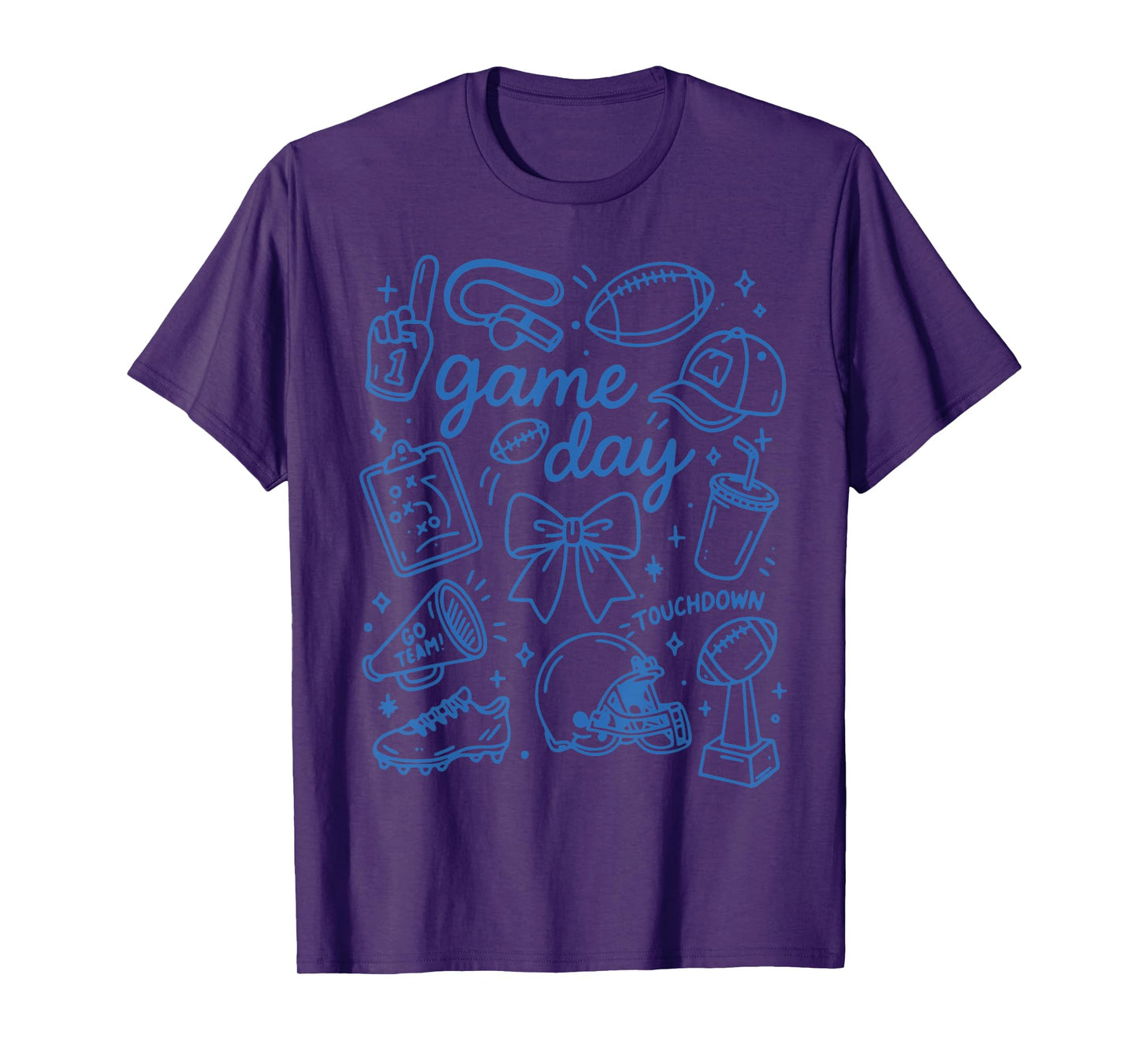 Game Day Vibe Vintage Coquette Bow Football for Women Girl T-Shirt