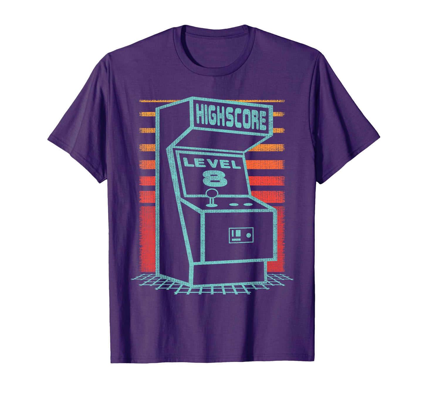 8th Birthday 8 Year Old Retro Gamer Level Up Unlocked T-Shirt