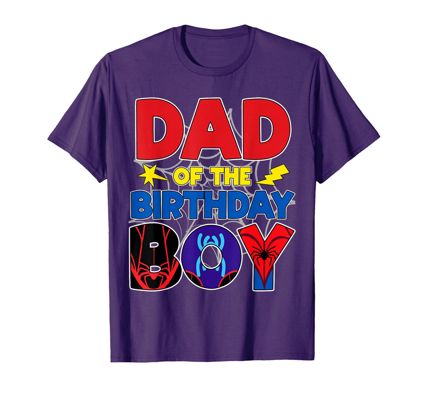 Dad Of The Birthday Boy Matching Spider Family Birthday T-Shirt