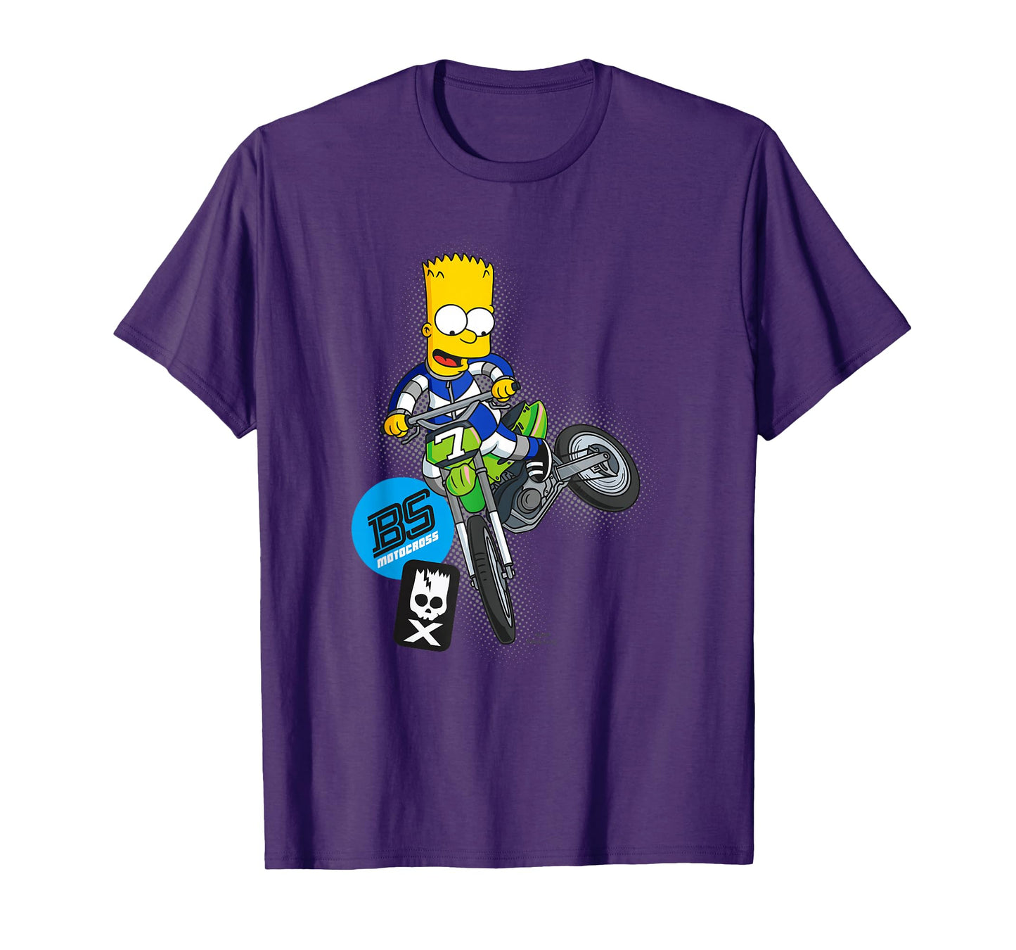 The Simpsons Bart Simpson BMX Motocross Racing C2 T-Shirt