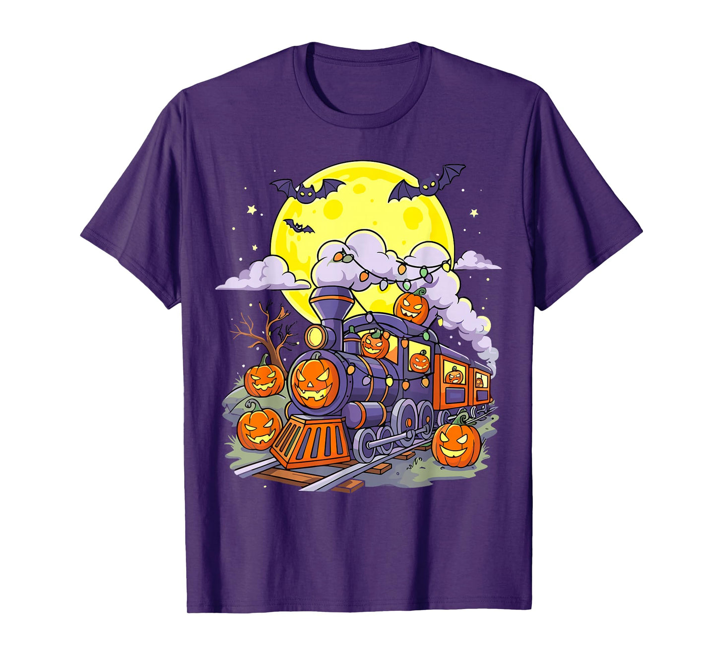 Halloween Pumpkin Boys Train T-Shirt