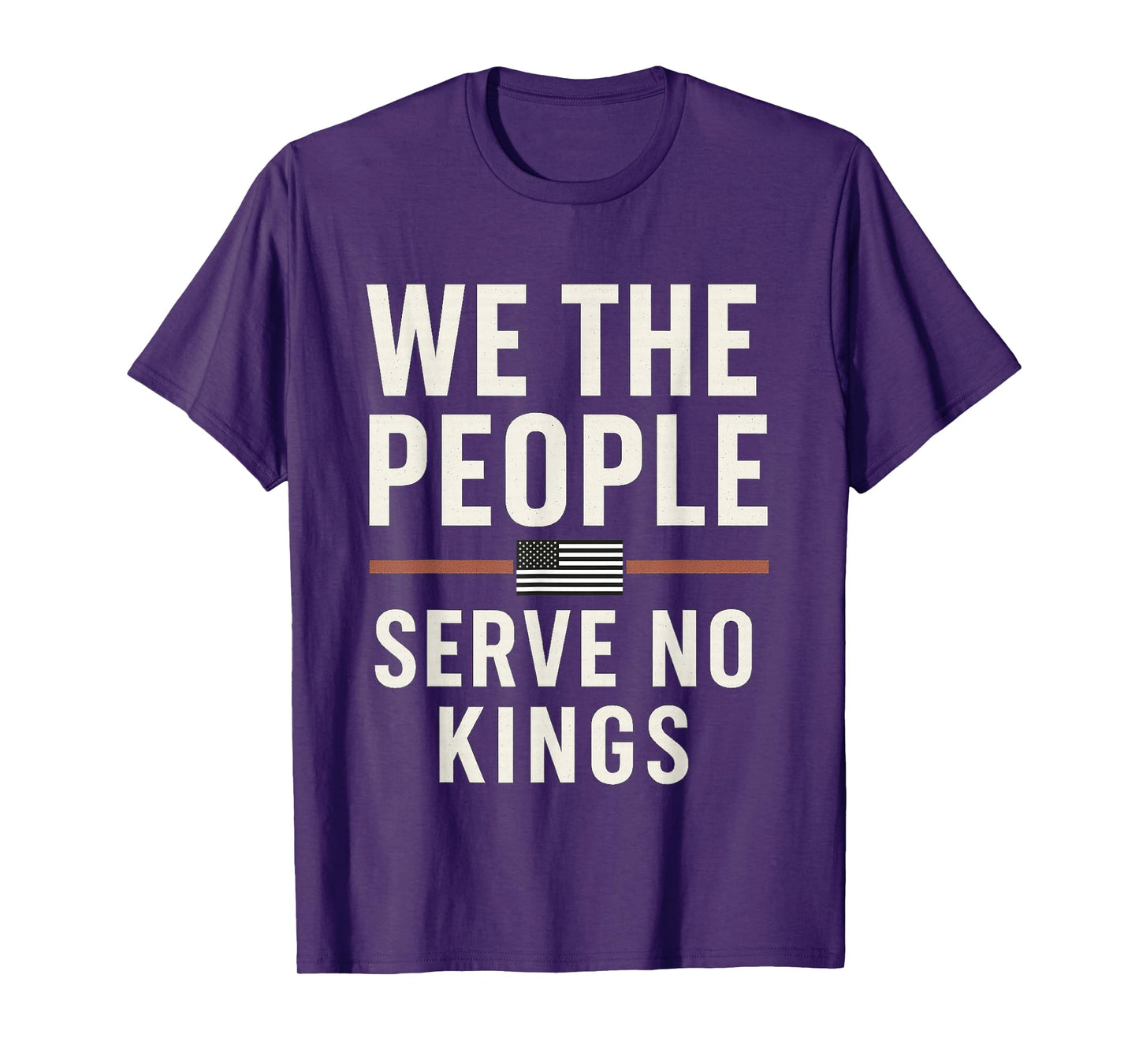 Patriotic We The People Serve No Kings Vintage American Flag T-Shirt