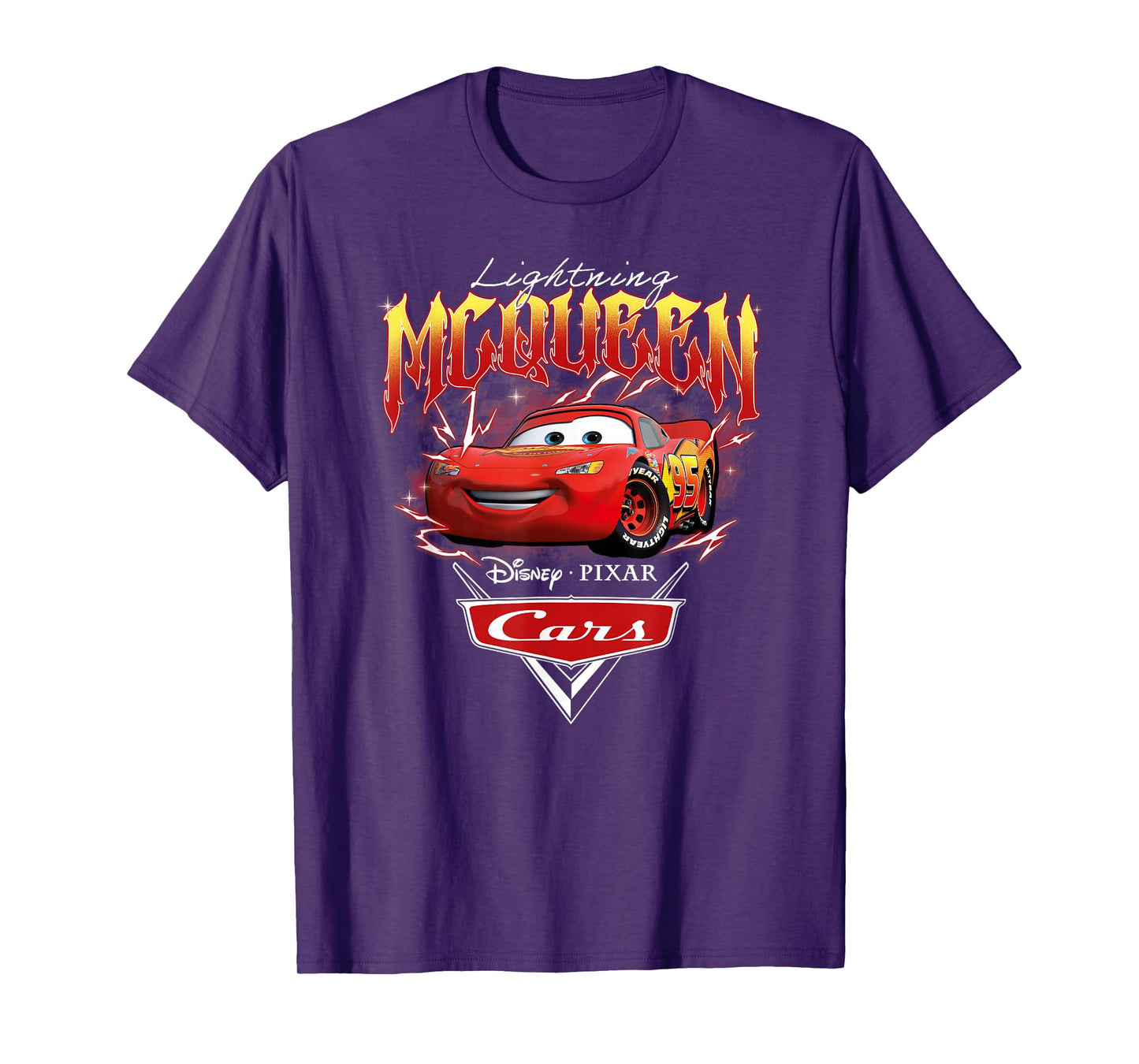 Disney Pixar Cars Lightning McQueen Cool Pose Portrait T-Shirt