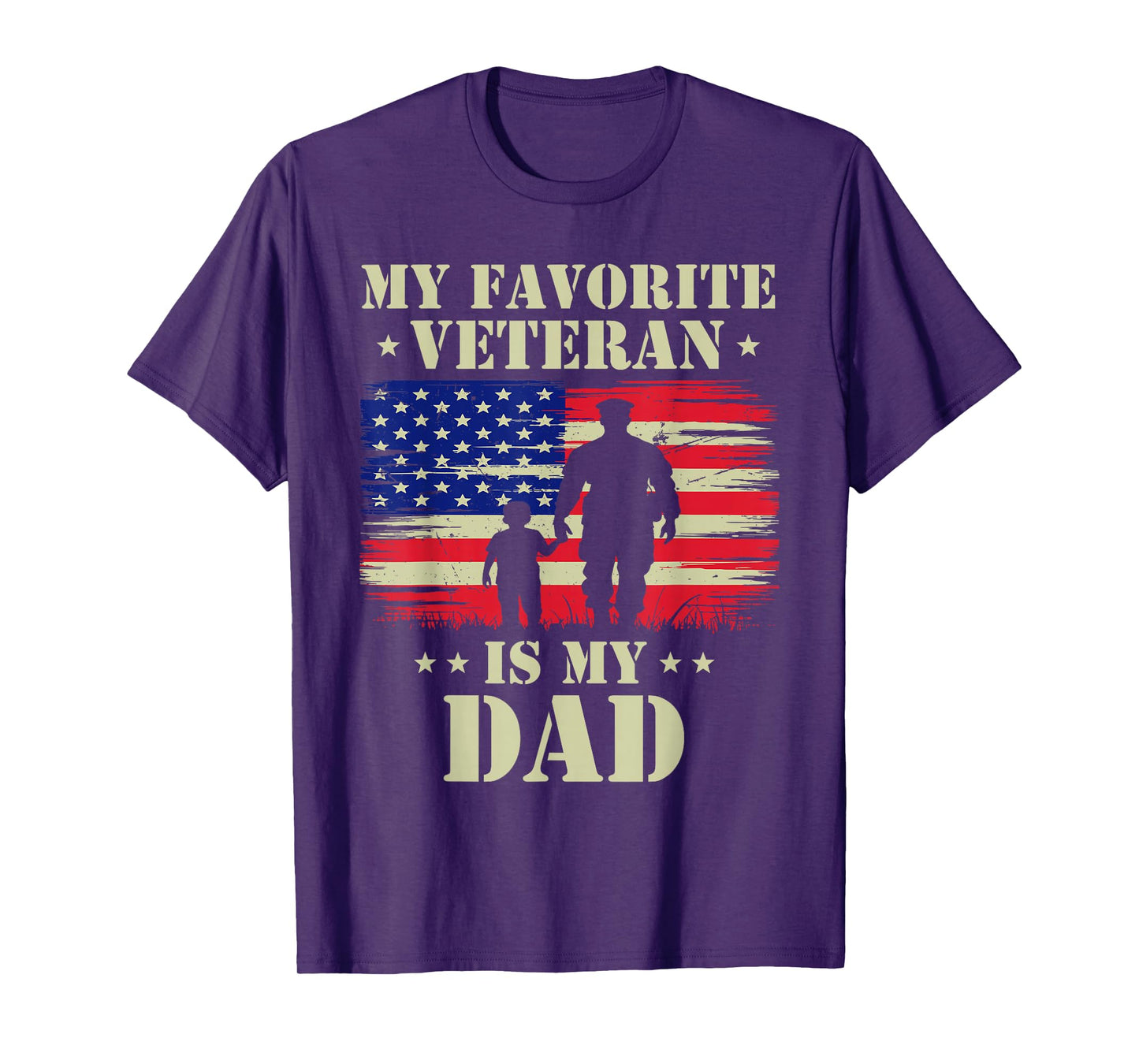 Father Veterans Day My Favorite Veteran is My Dad Proud Kids T-Shirt