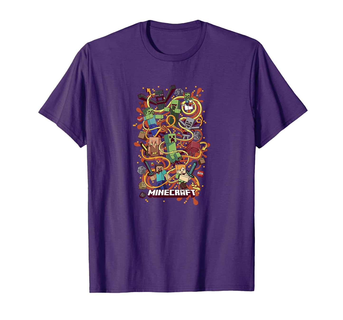 Minecraft Group Shot Funtage Arrow Composition T-Shirt