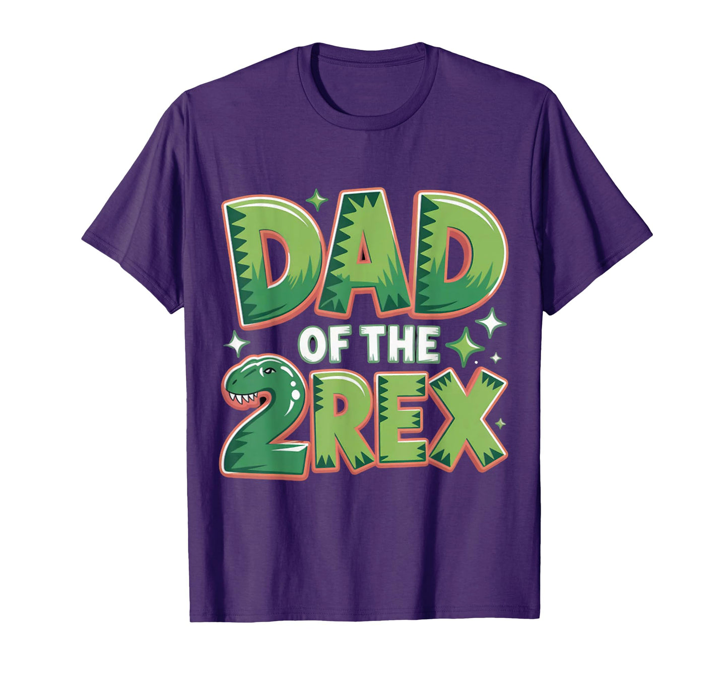 Dad of The Two Rex Birthday Dinosaur Family Matching T-Shirt