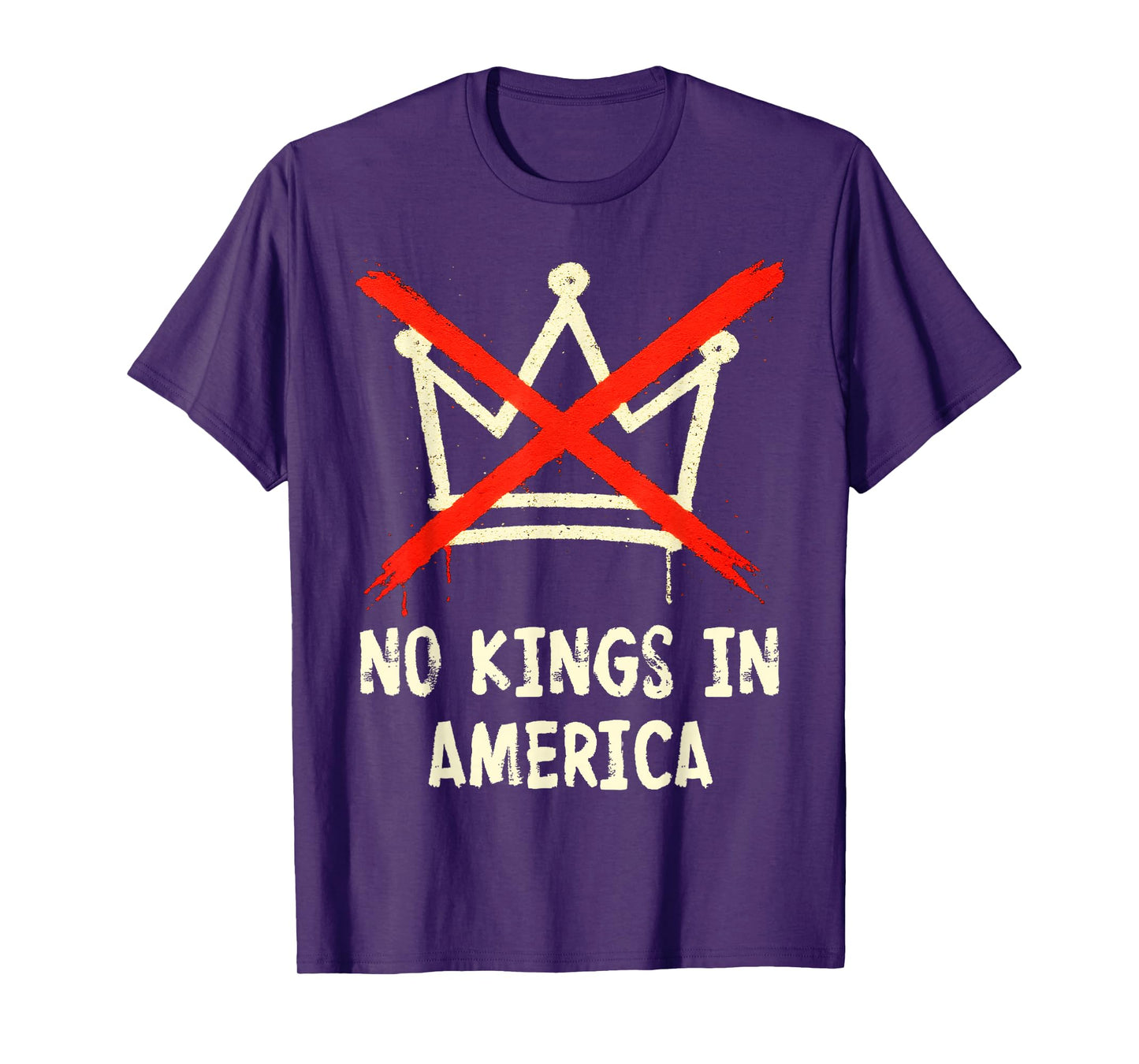 No Kings in America, Crown with X Cross Mark T-Shirt