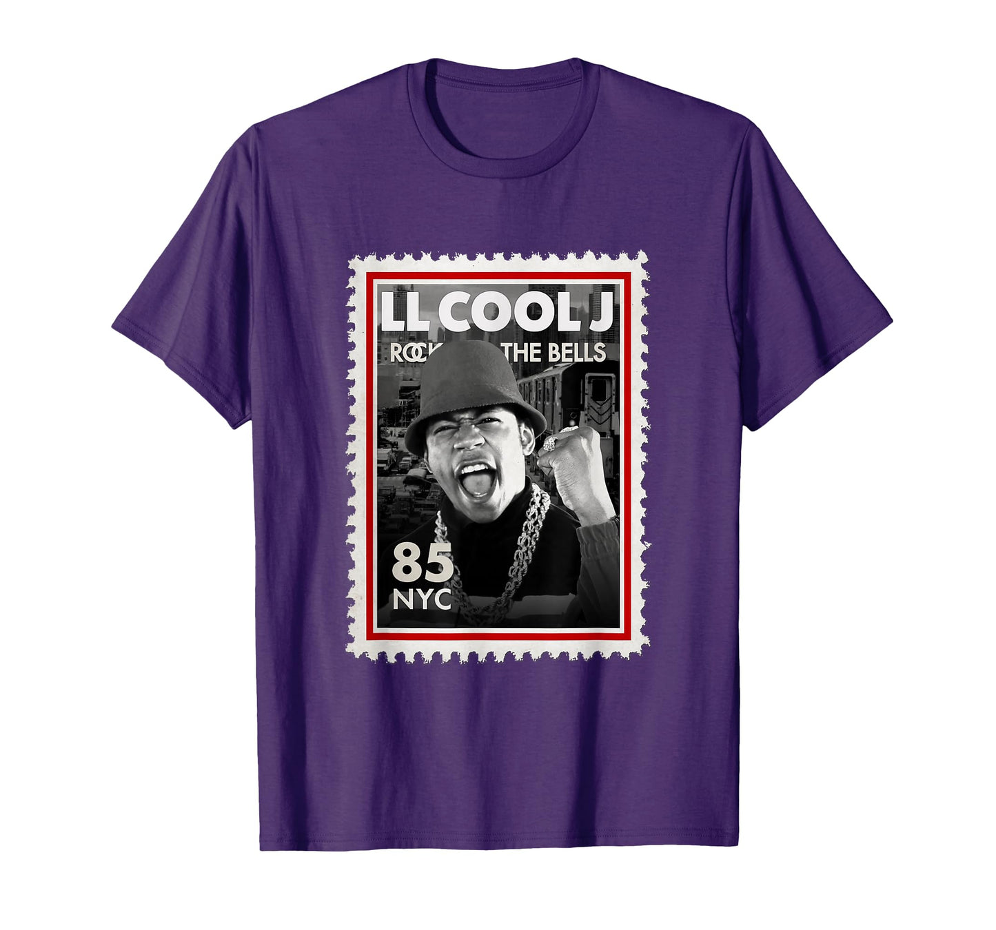 LL Cool J Rock The Bells NY 85 Stamp | 90's Vintage Legends T-Shirt